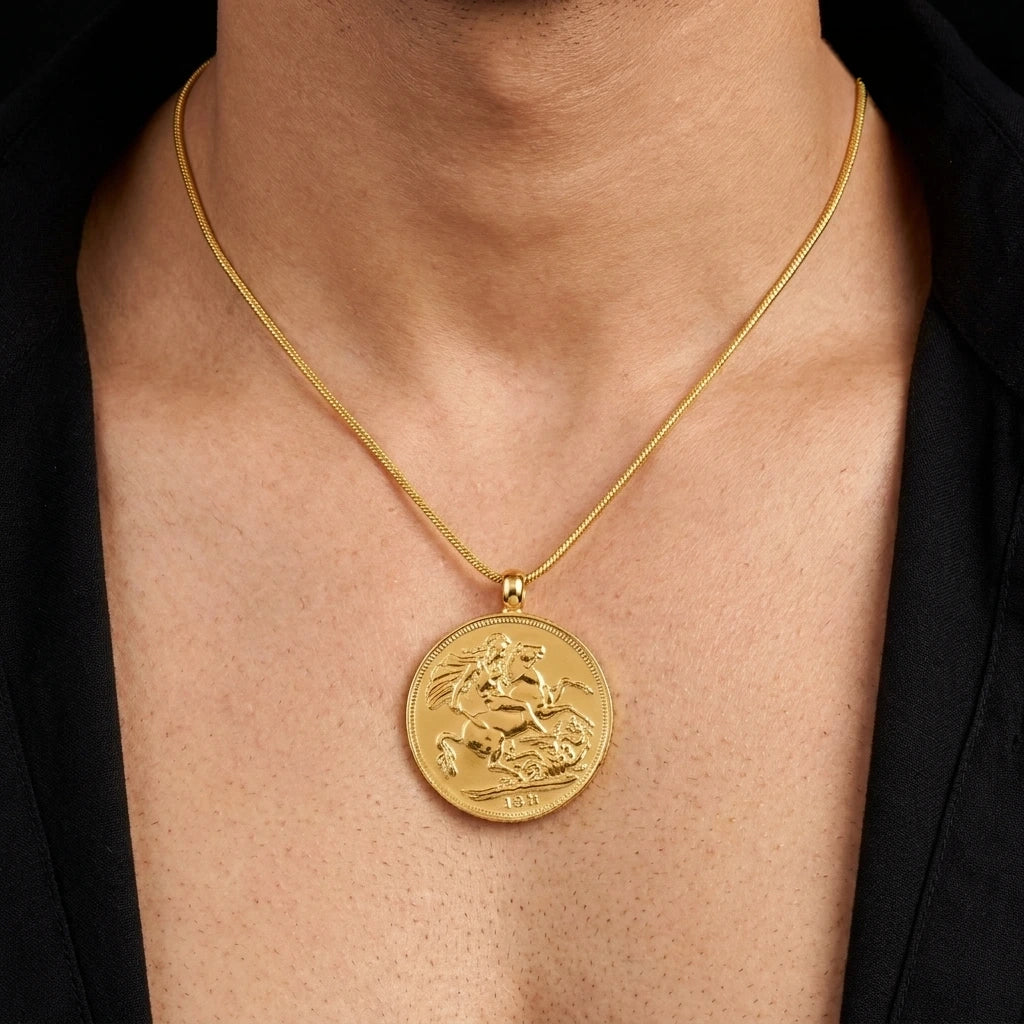 Gold Layered Coin Pendent PGLT290-09