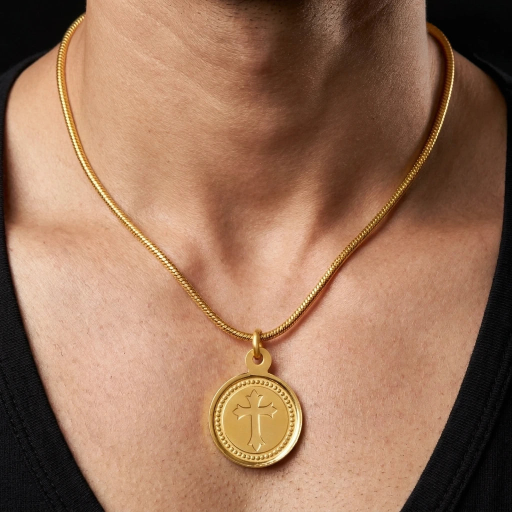 Gold Layered Coin Pendent PGLT100-06