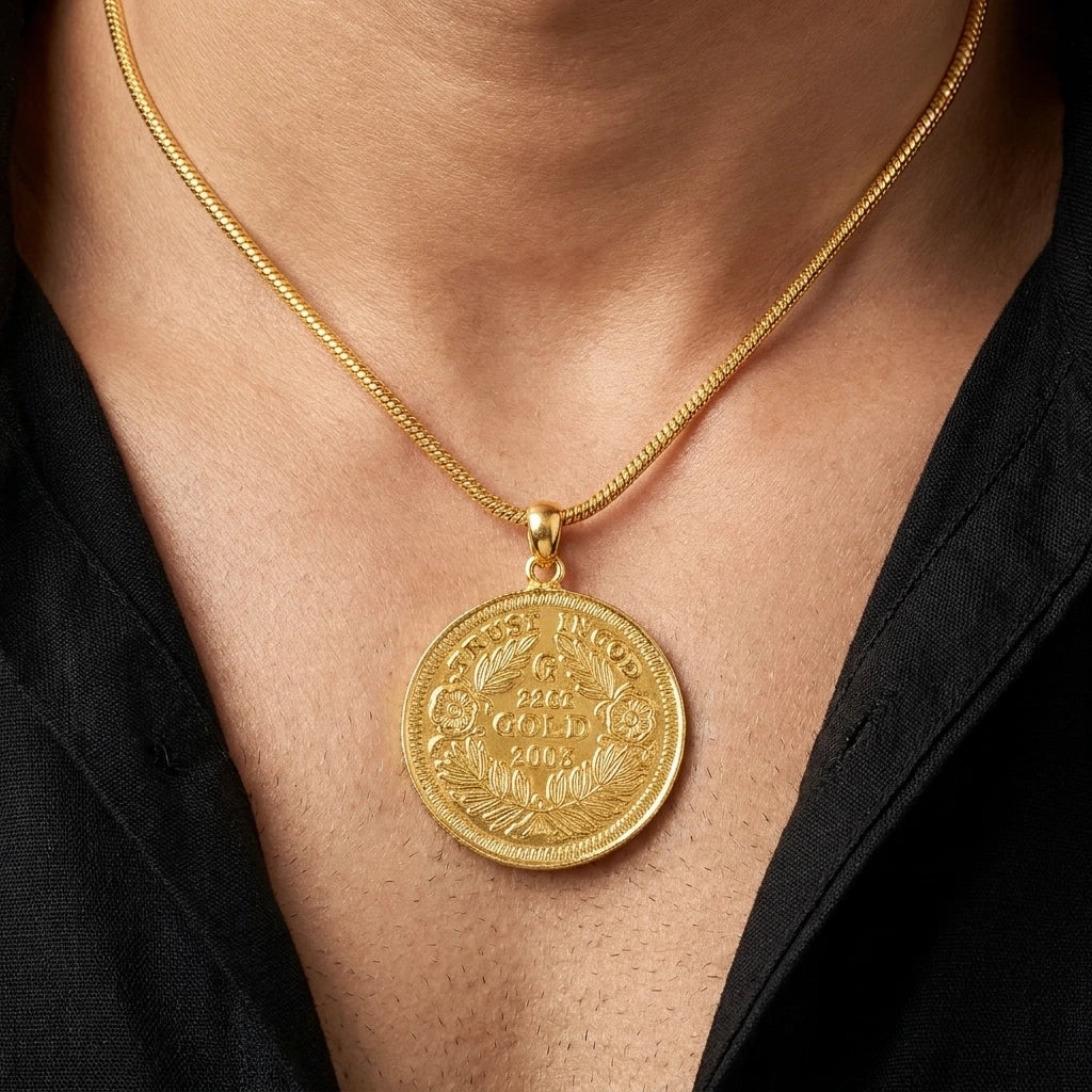 Gold Layered Coin Pendent PGLT95-07