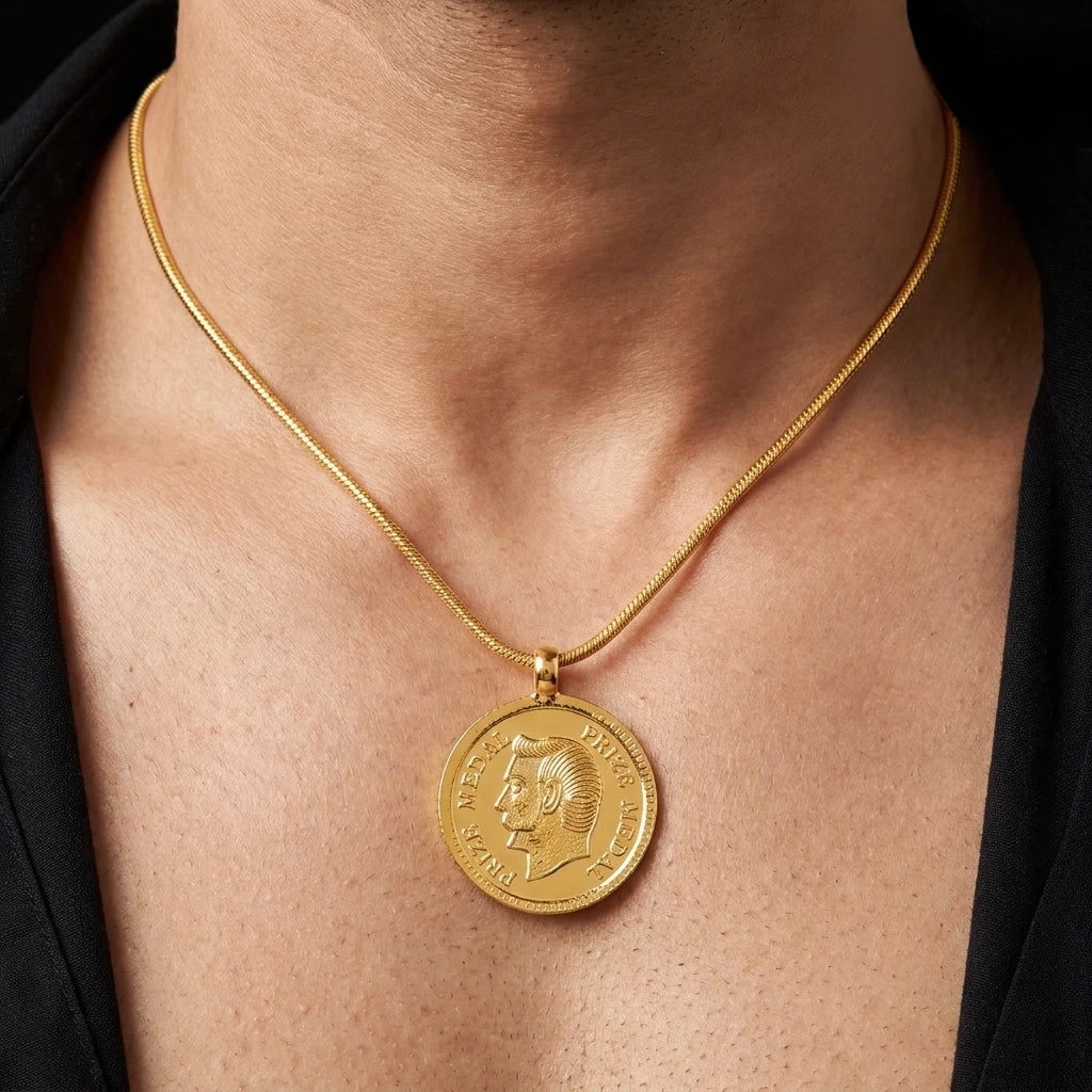 Gold Layered Coin Pendent PGLT44-07