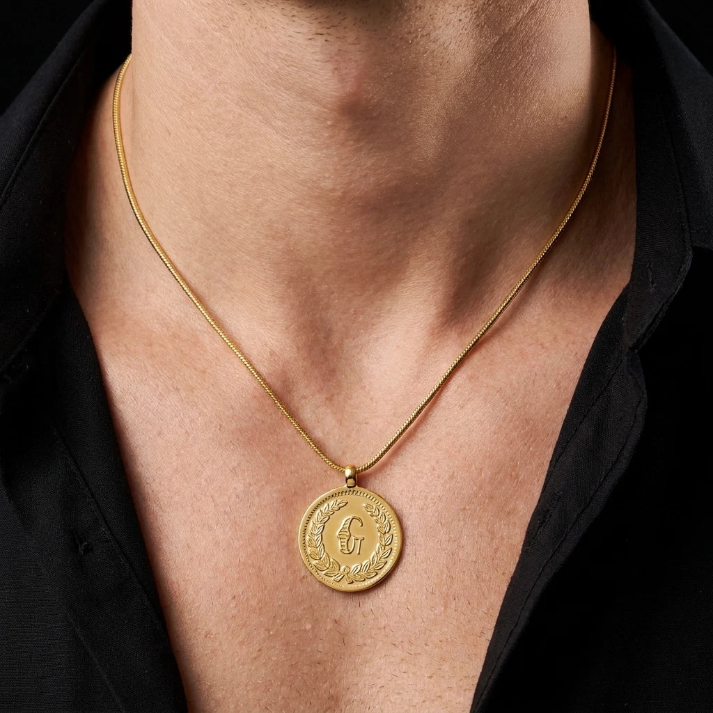 Gold Layered Coin Pendent PGLT44-07