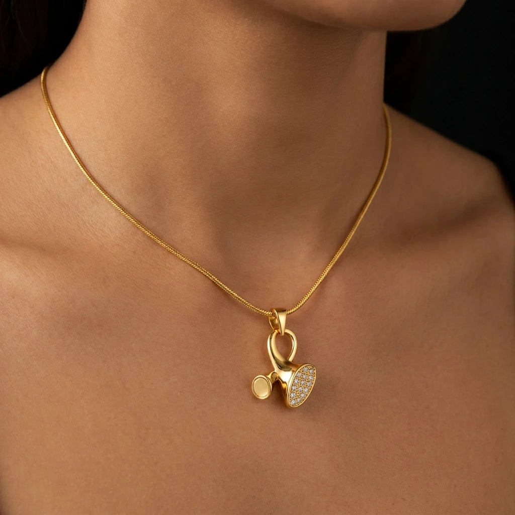 24CT Gold Layered Pendant PSLT22W-021