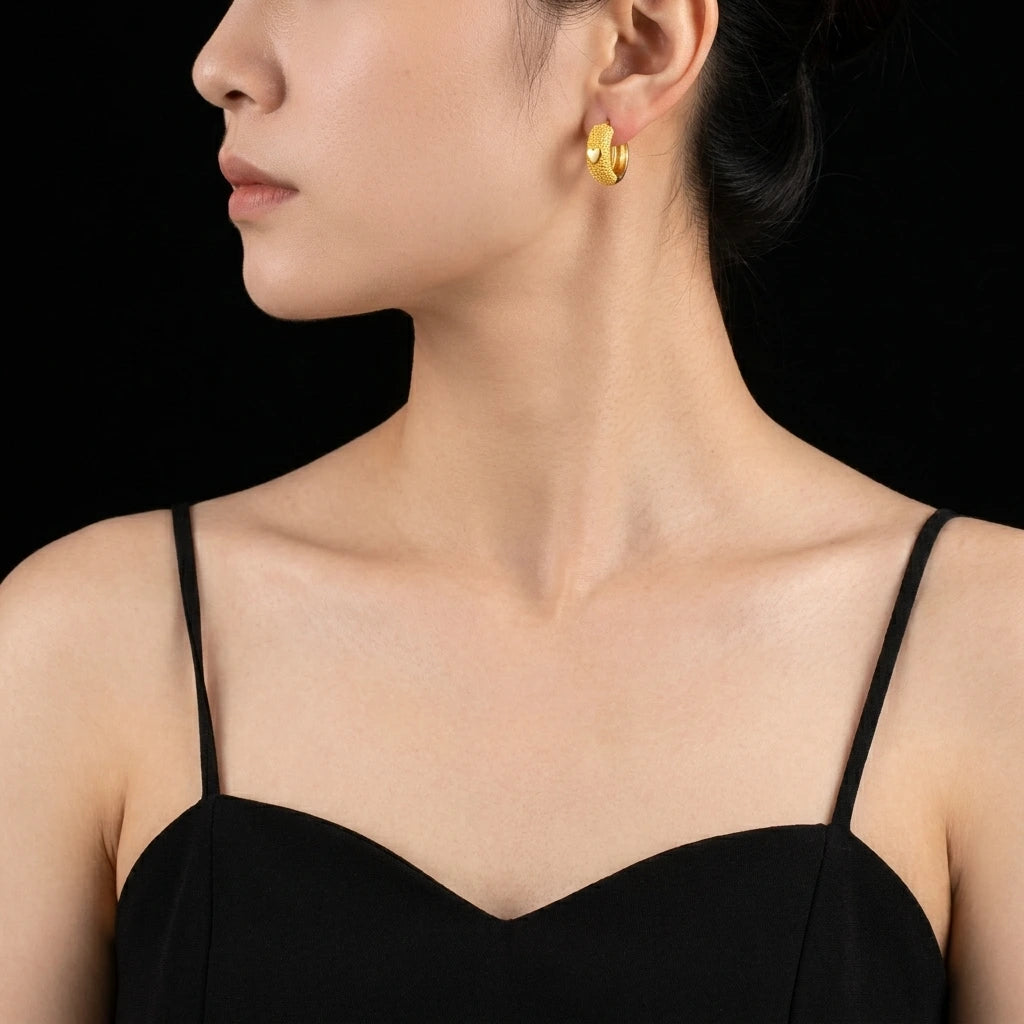 Golden Hoop Earring PGRST39-09