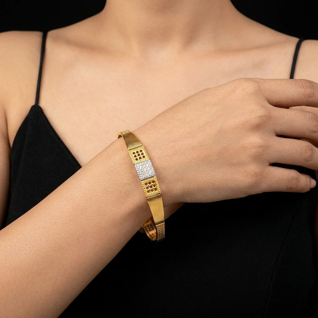 Rhodium Bangle PRGB275-091