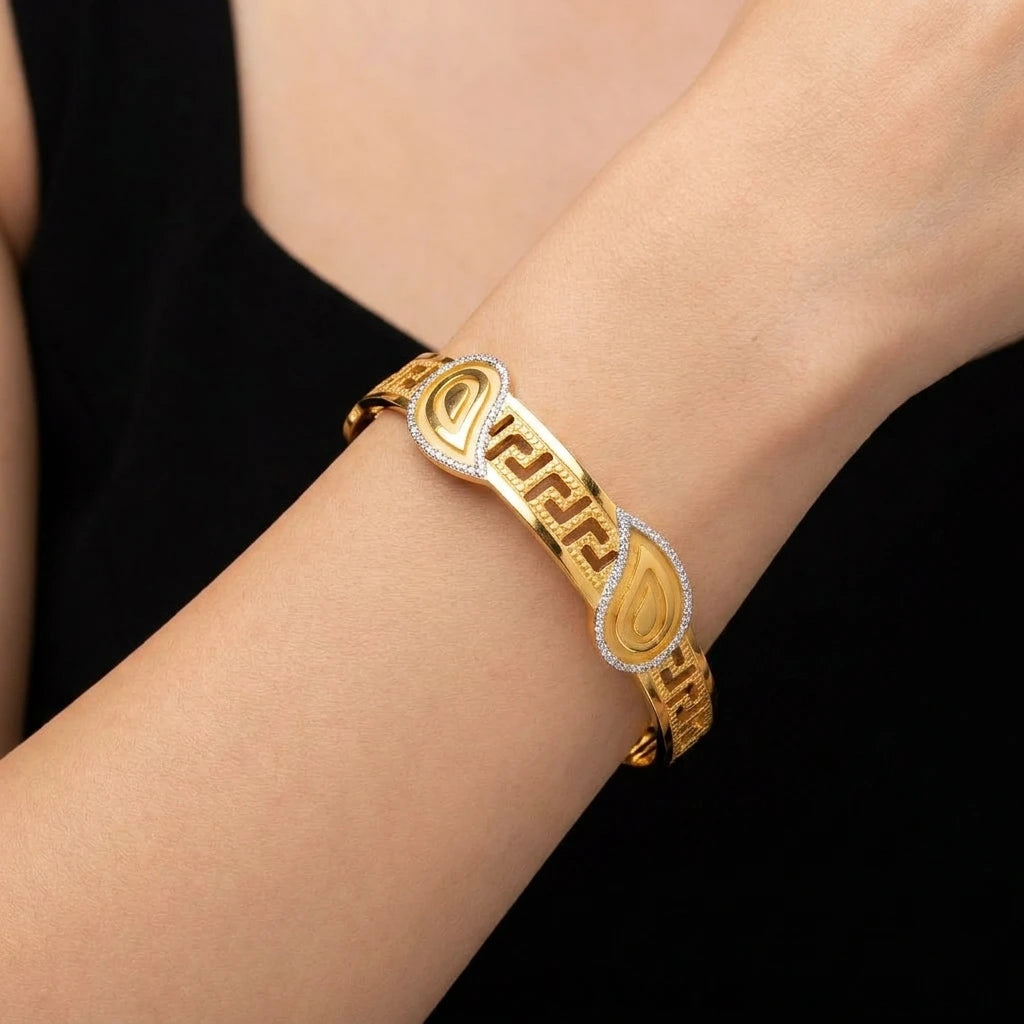 Rhodium Bangle PRGB113-032