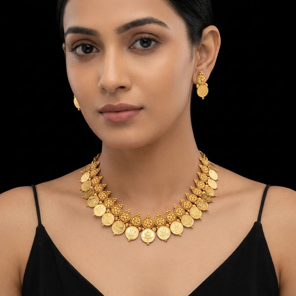 Geru Stone Necklace Short With Stud PGGRNSSR7-036, PGGRSTSR1-051