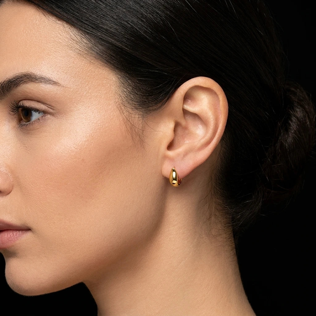 Golden Hoop Earring PGRST7-041