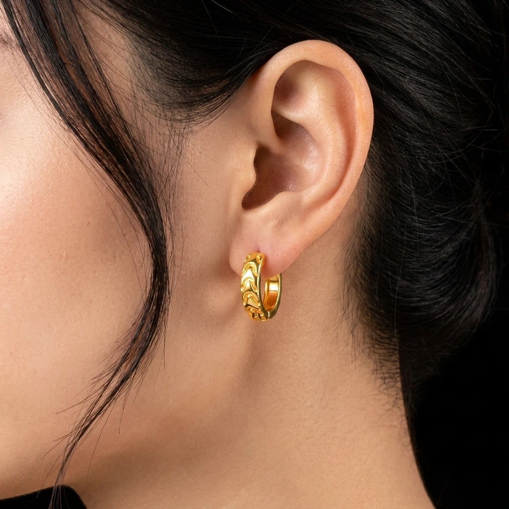 Golden Hoop Earring PGRST51-07