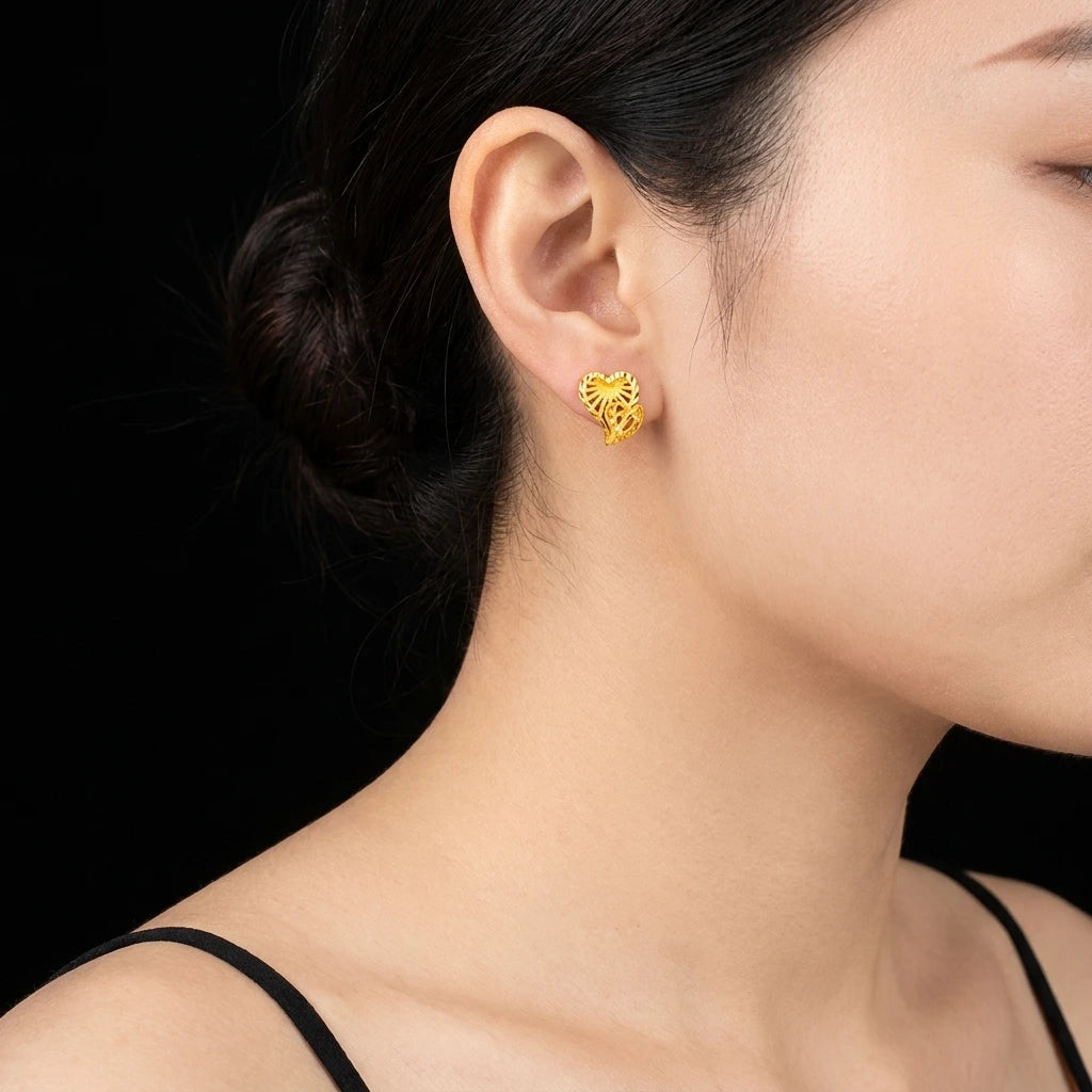 Golden Stud earring PGST52-09