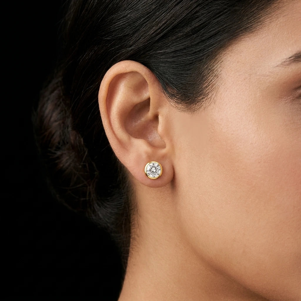 STONE EARRING PSST516W-001