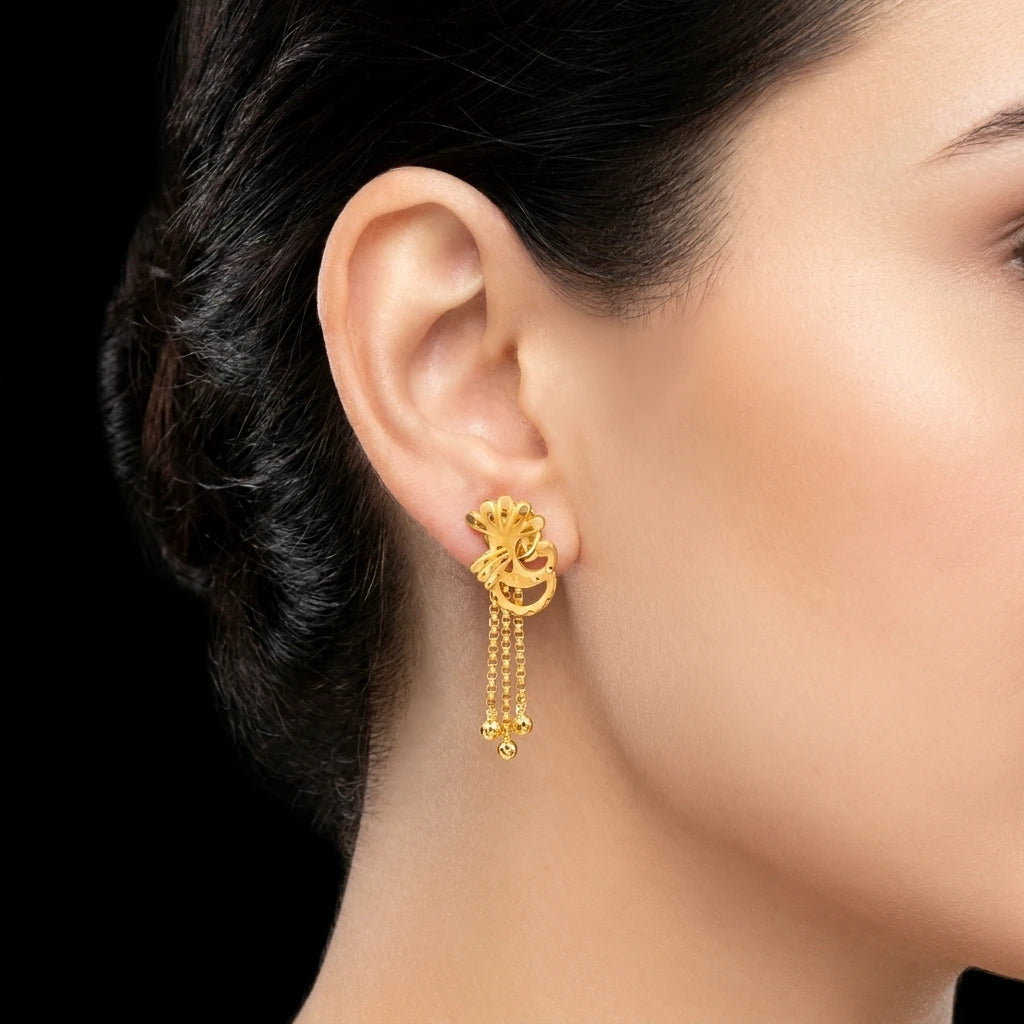 Golden Hanging Stud PGHST39-021