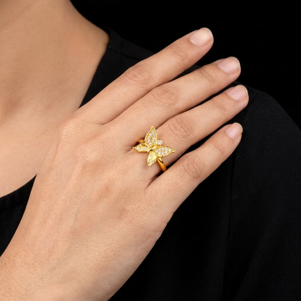 Golden Stone Ring PSR65W-081