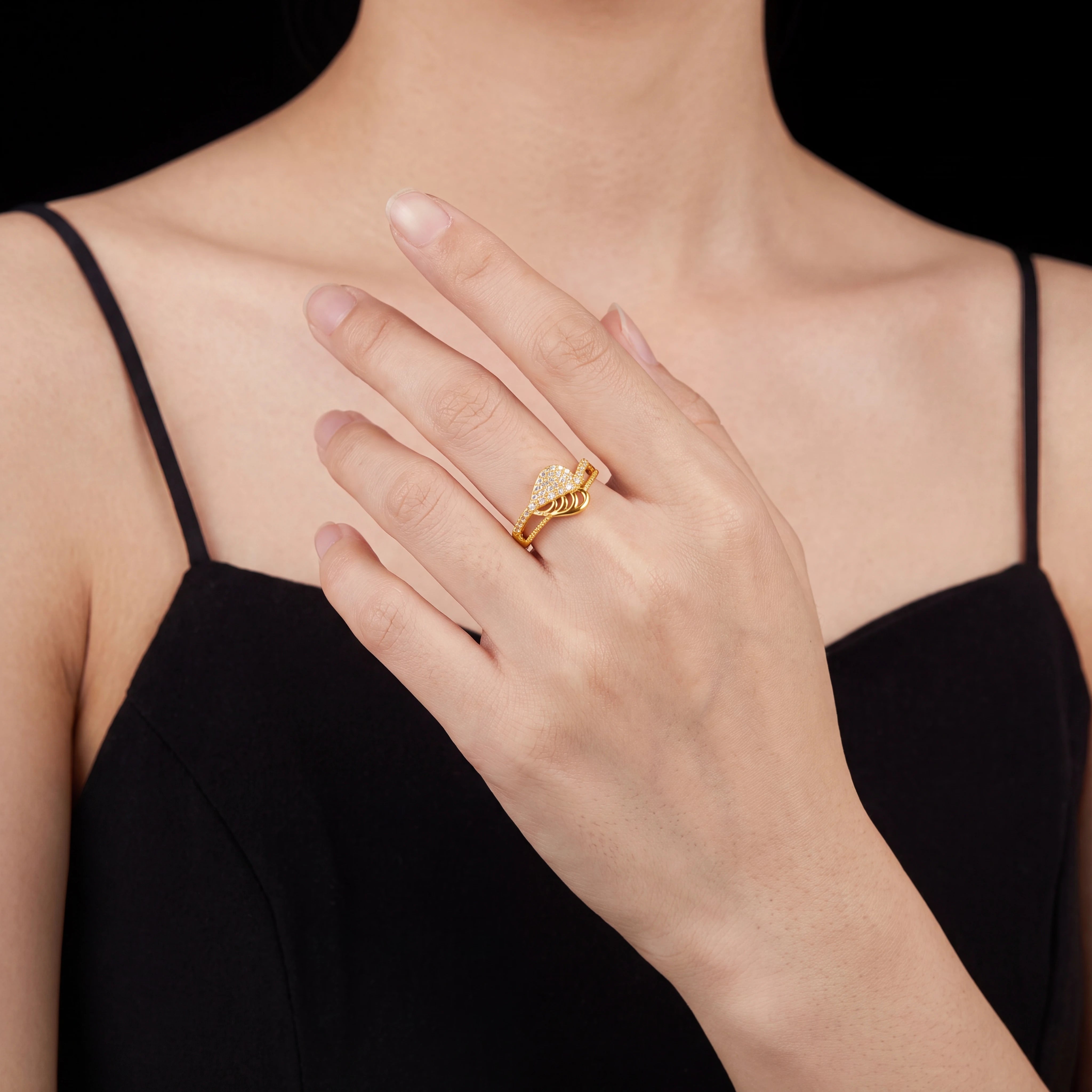 Adjustable Stone Ring PSR63W-041