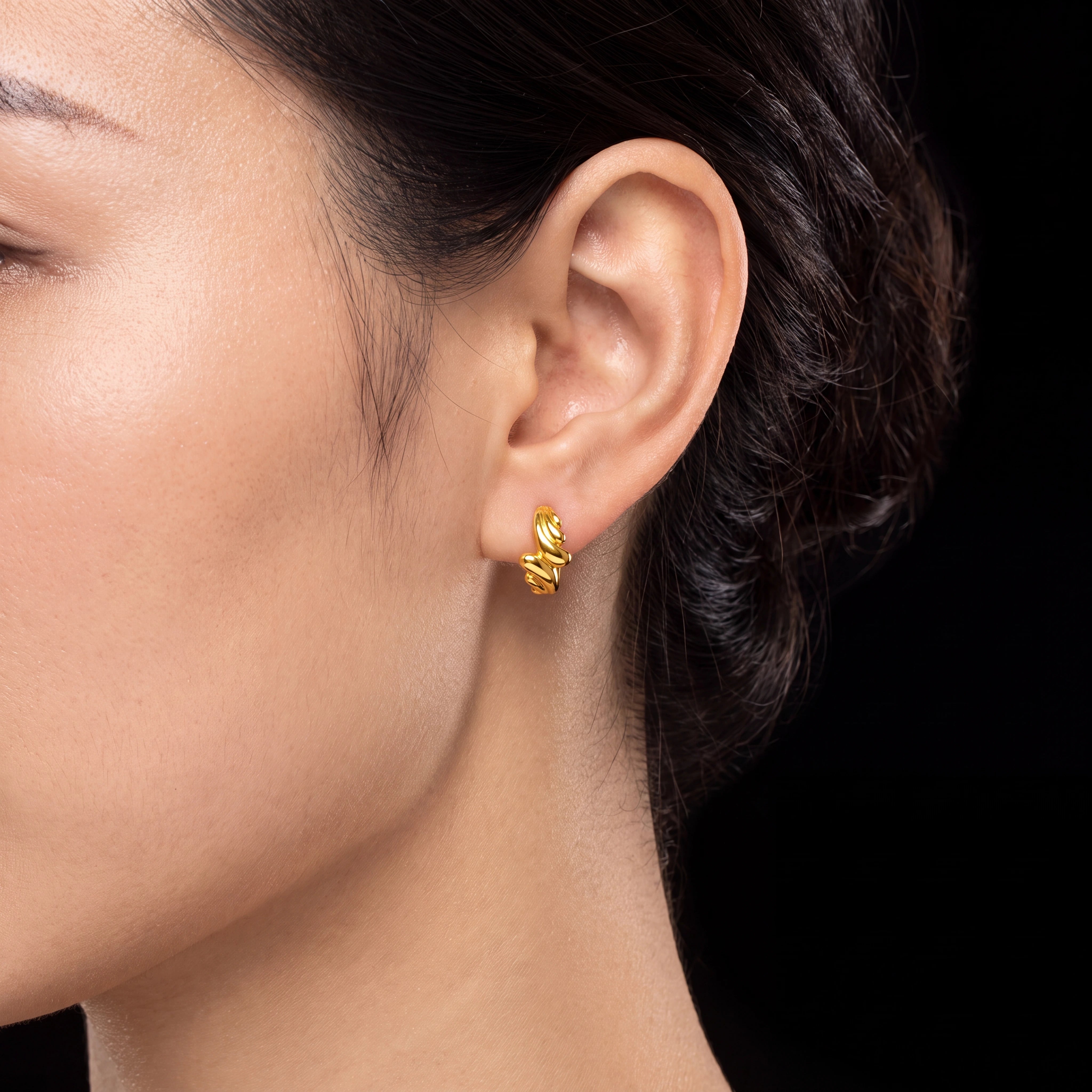 Golden Hoop Earring PGRST36-09