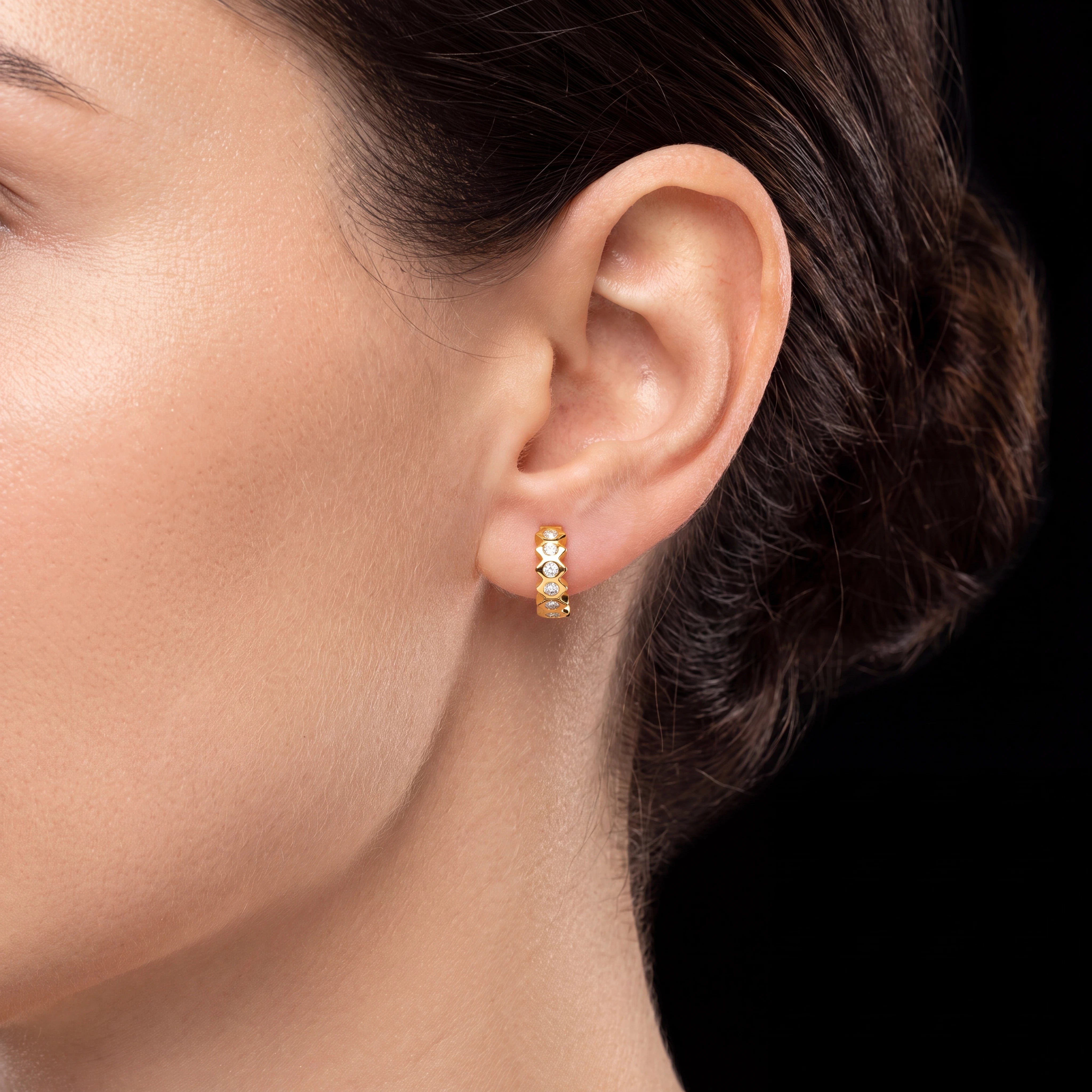 Gold Polished Hoop Earrings