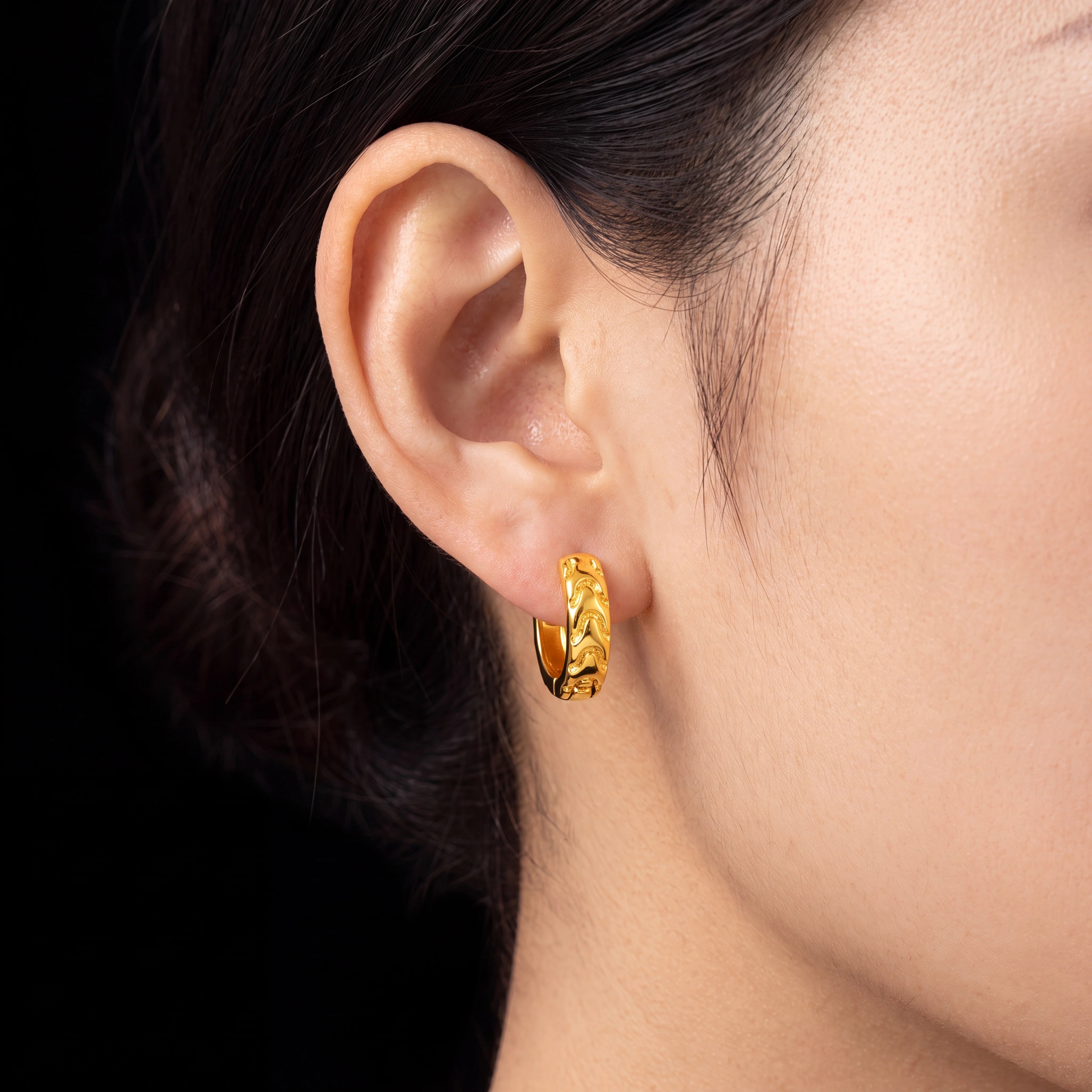 Golden Hoop Earring PGRST51-07