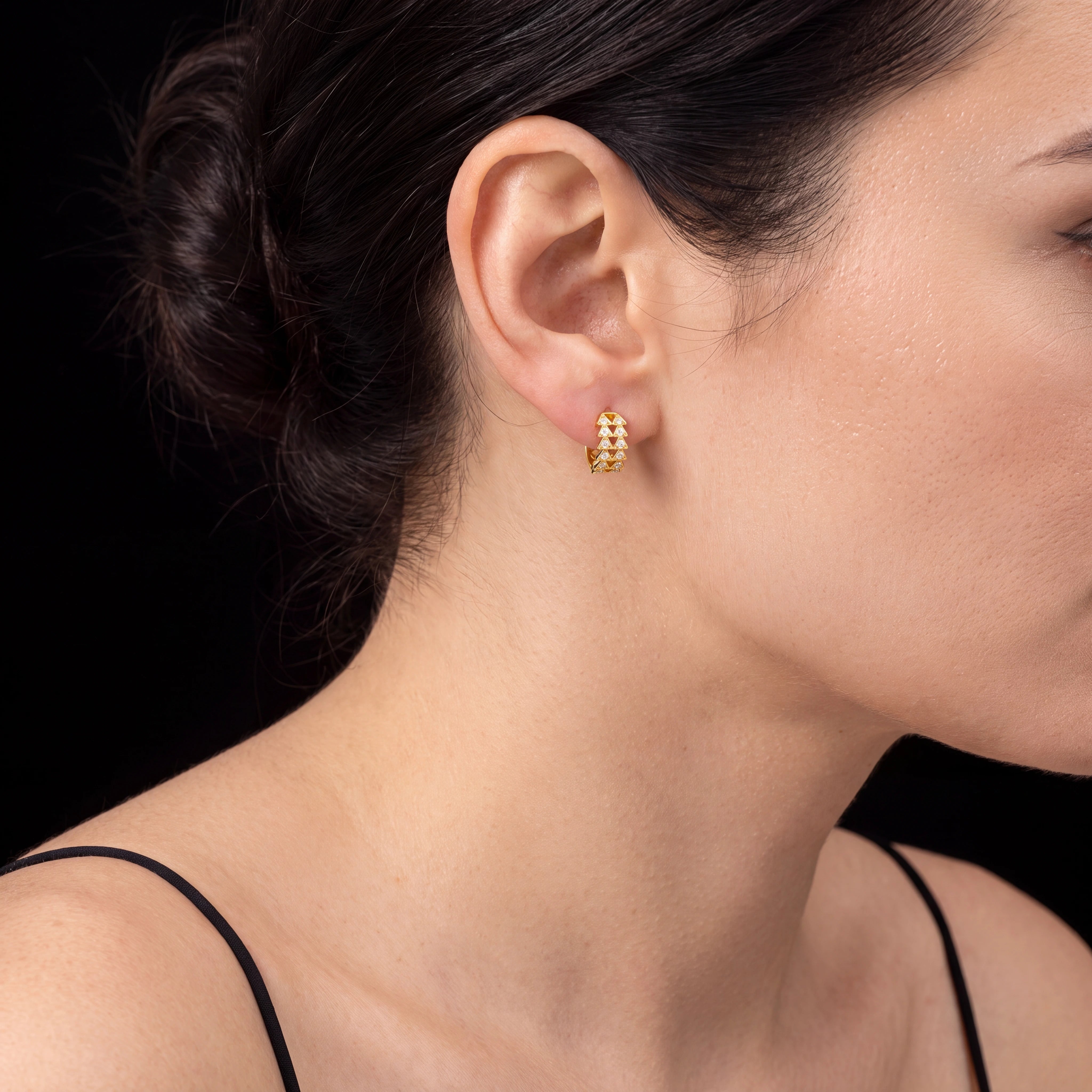 Gold Plated Hoop Earrings Women