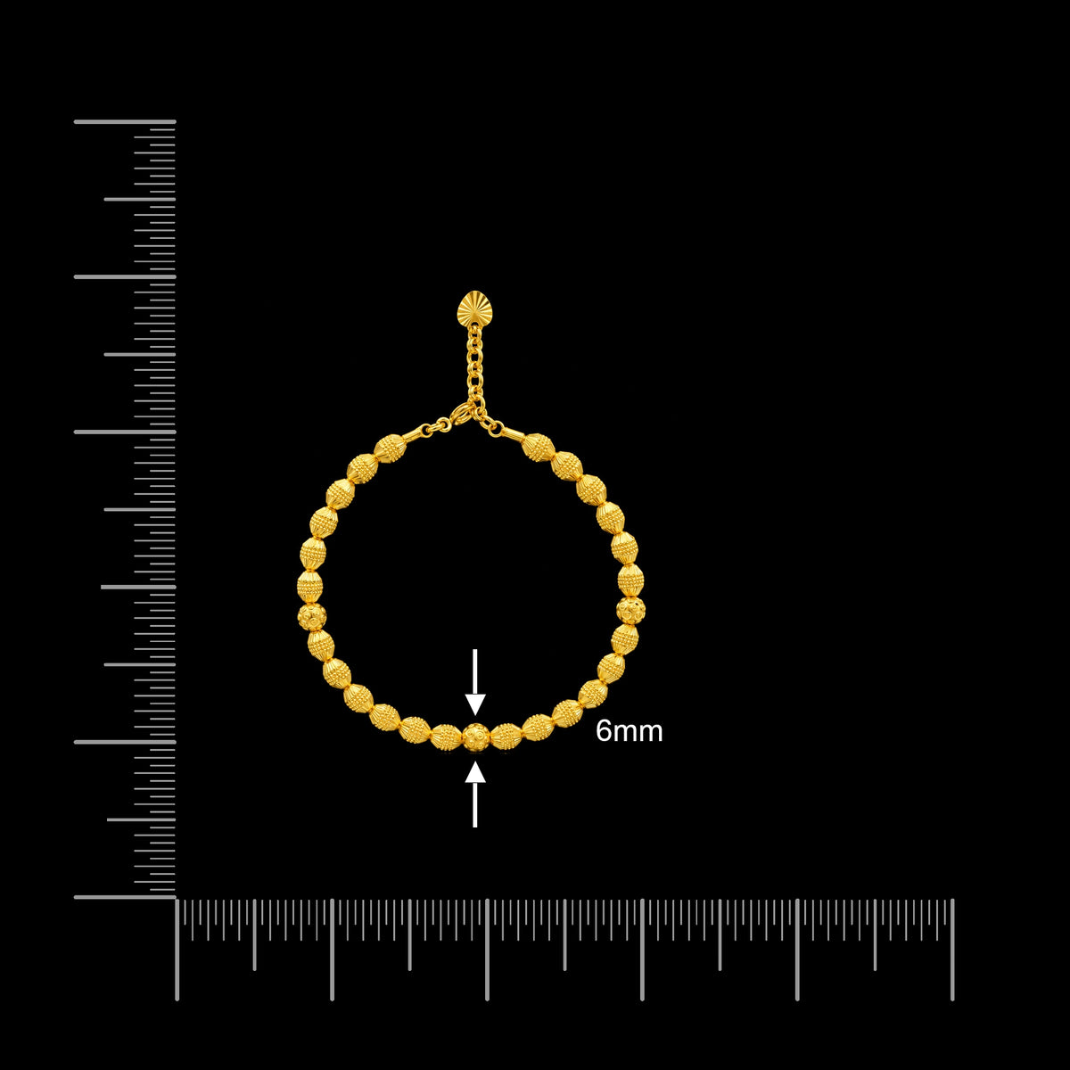 Bead Charm Wire Bracelet Bangle Gold Layered