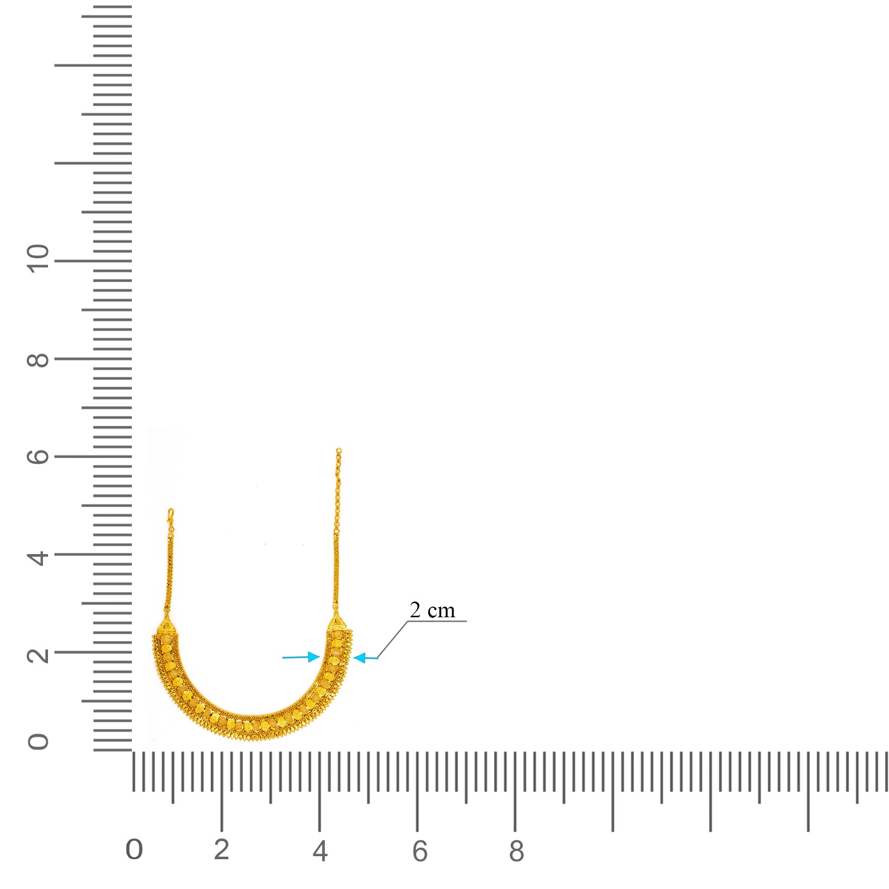 Golden Necklace with Stud PGNS96-034, PGHST123-041