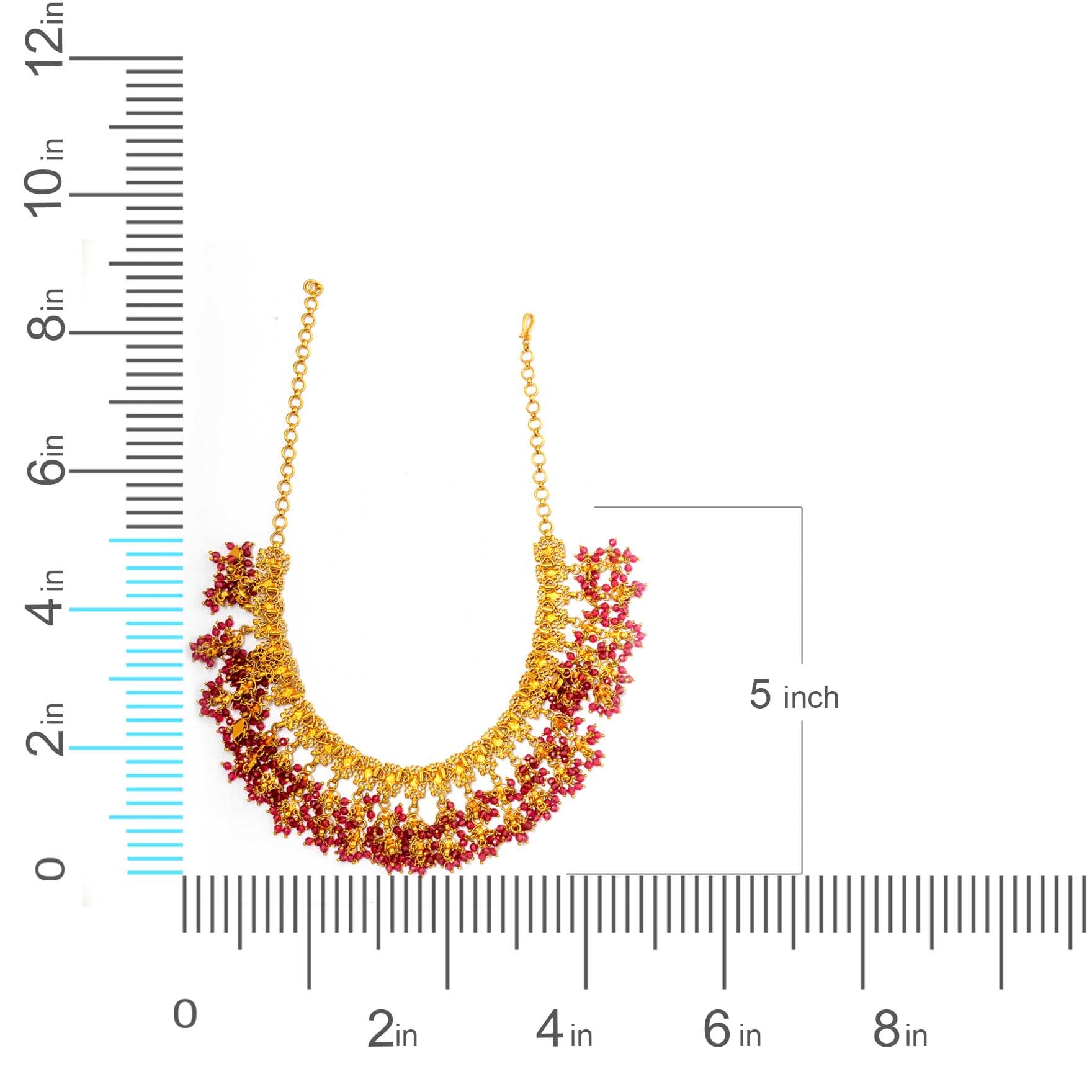 Sreshta Necklace With Earring PGGRNSSR1-0331 , PGGRHSTSR1-082