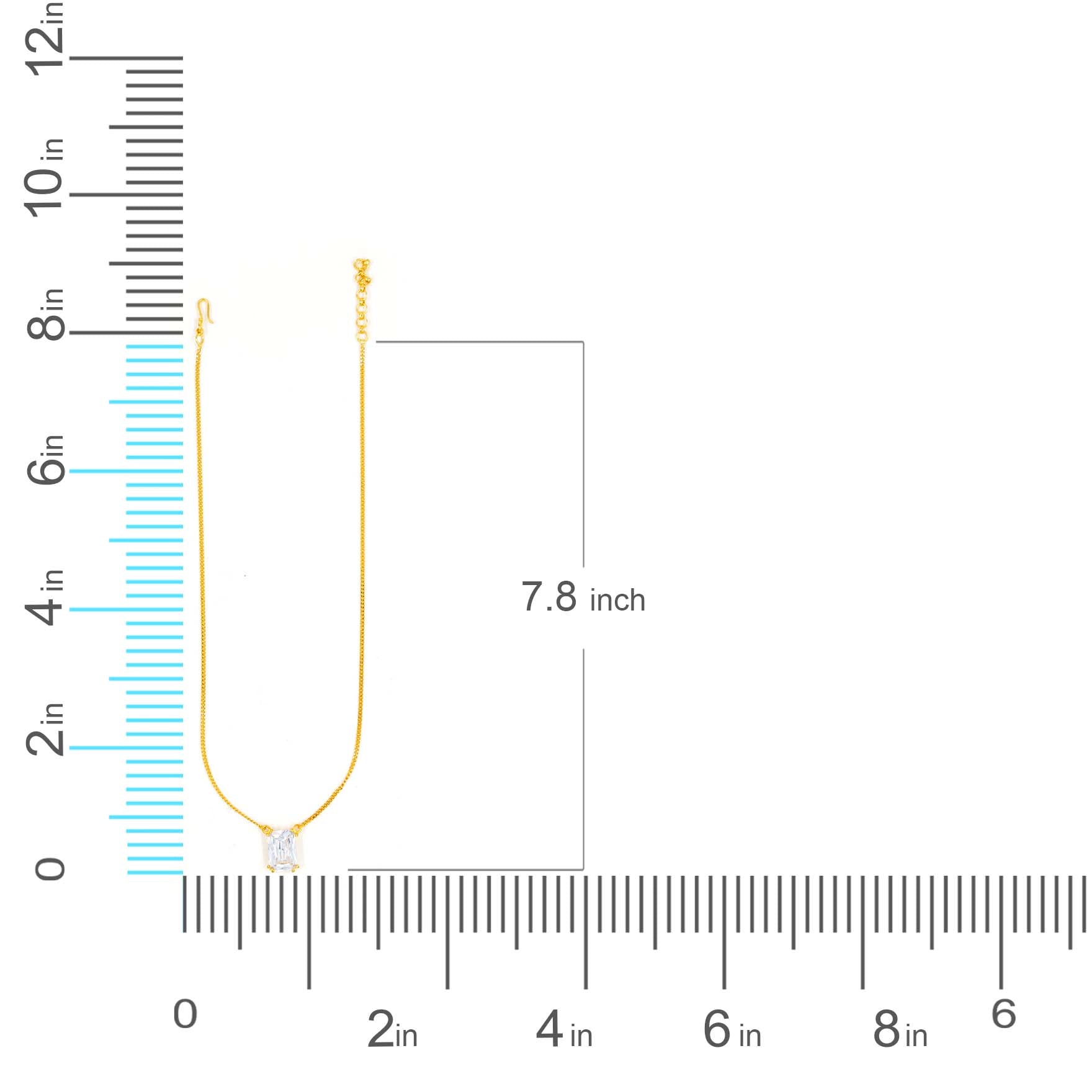 Square pendant Stone Necklace PSNS30W-003
