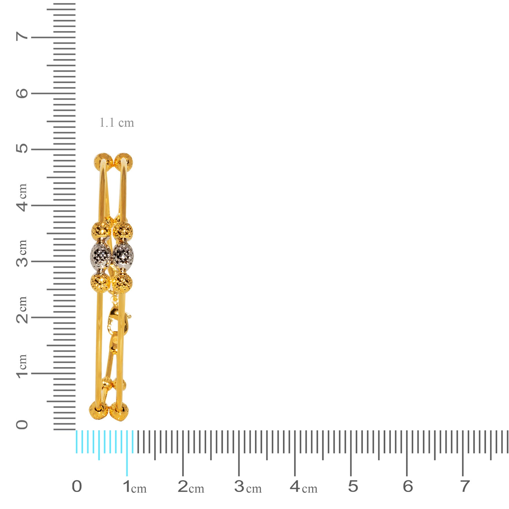 Rhodium Bracelet Bangle PRGBRB1b-26-032