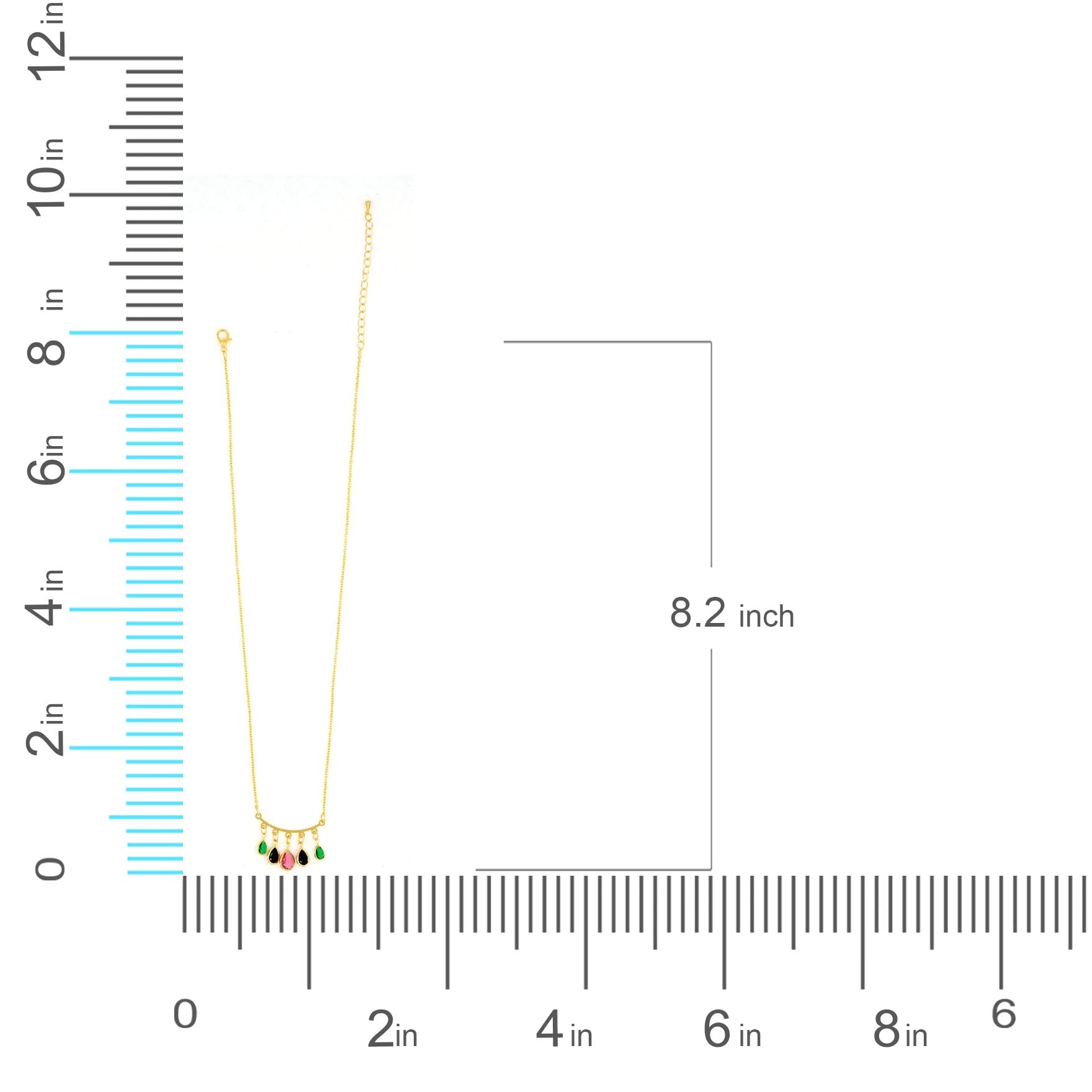 Stone Necklace PSNS44RGB-003