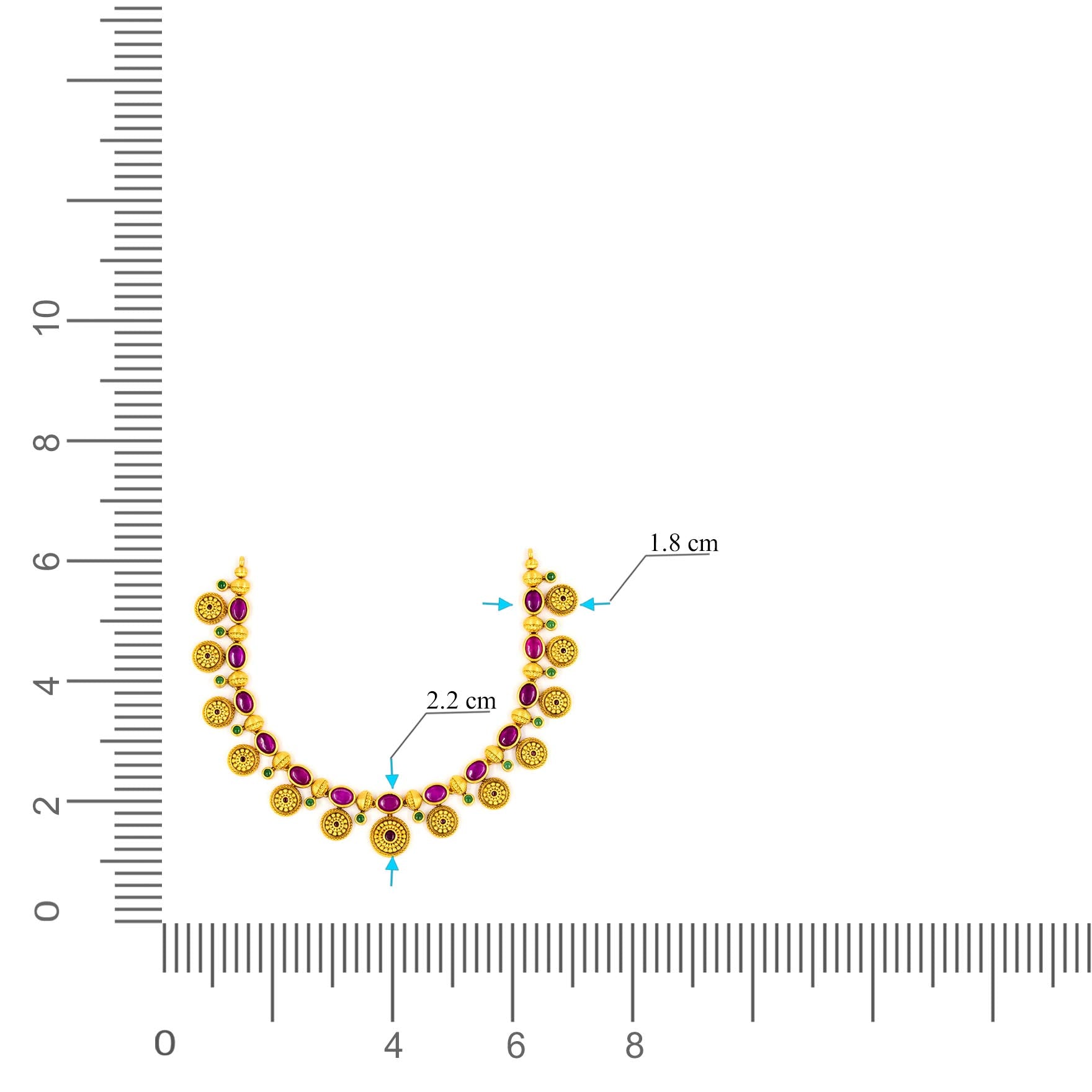 Sreshta Collection Gheru Necklace with Earrings PSGRNSSR16RG-038, PSGRHSTSR25RG-061