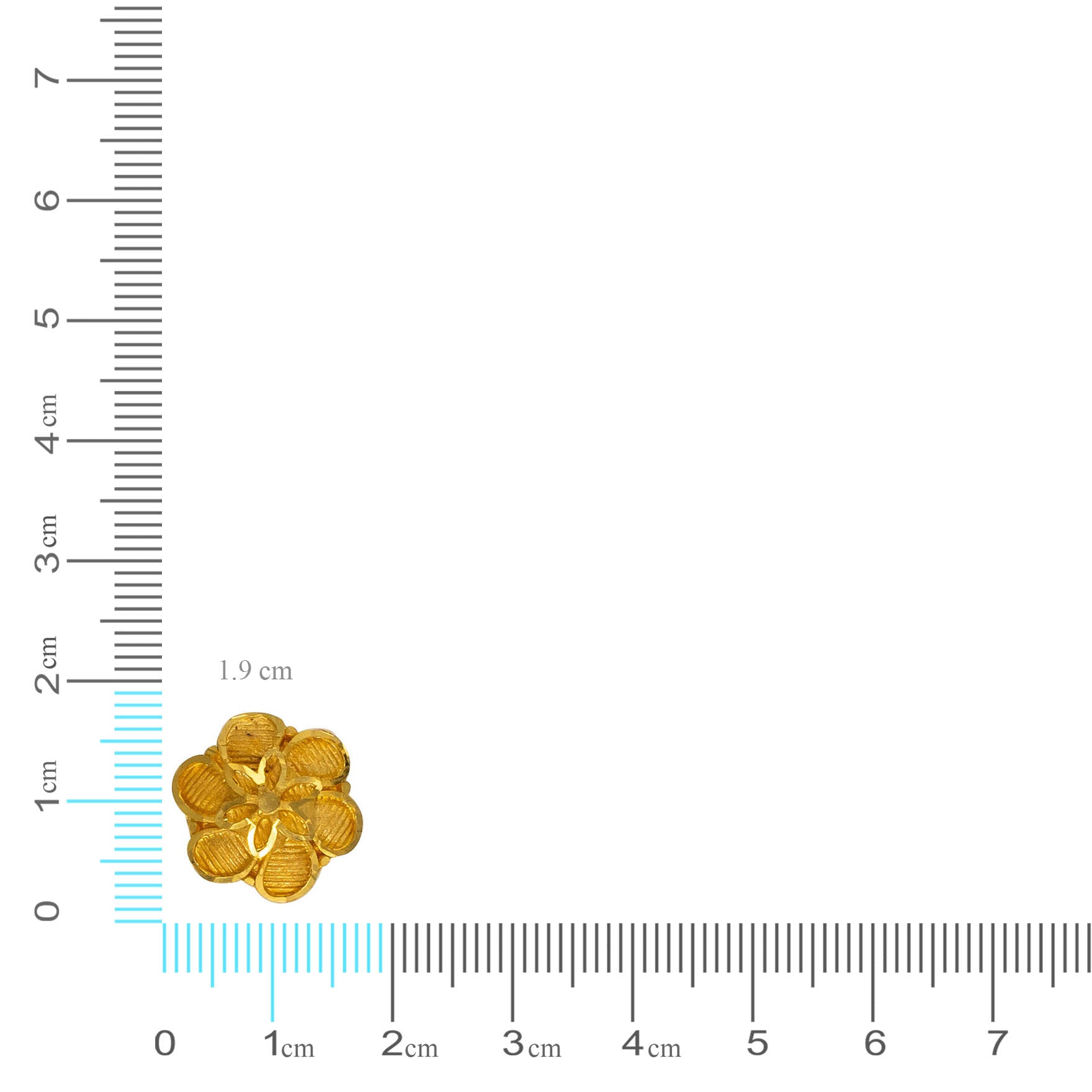 Beautiful Flower Shape Gold Layered Studs Jewellery | Parakkat Jewels