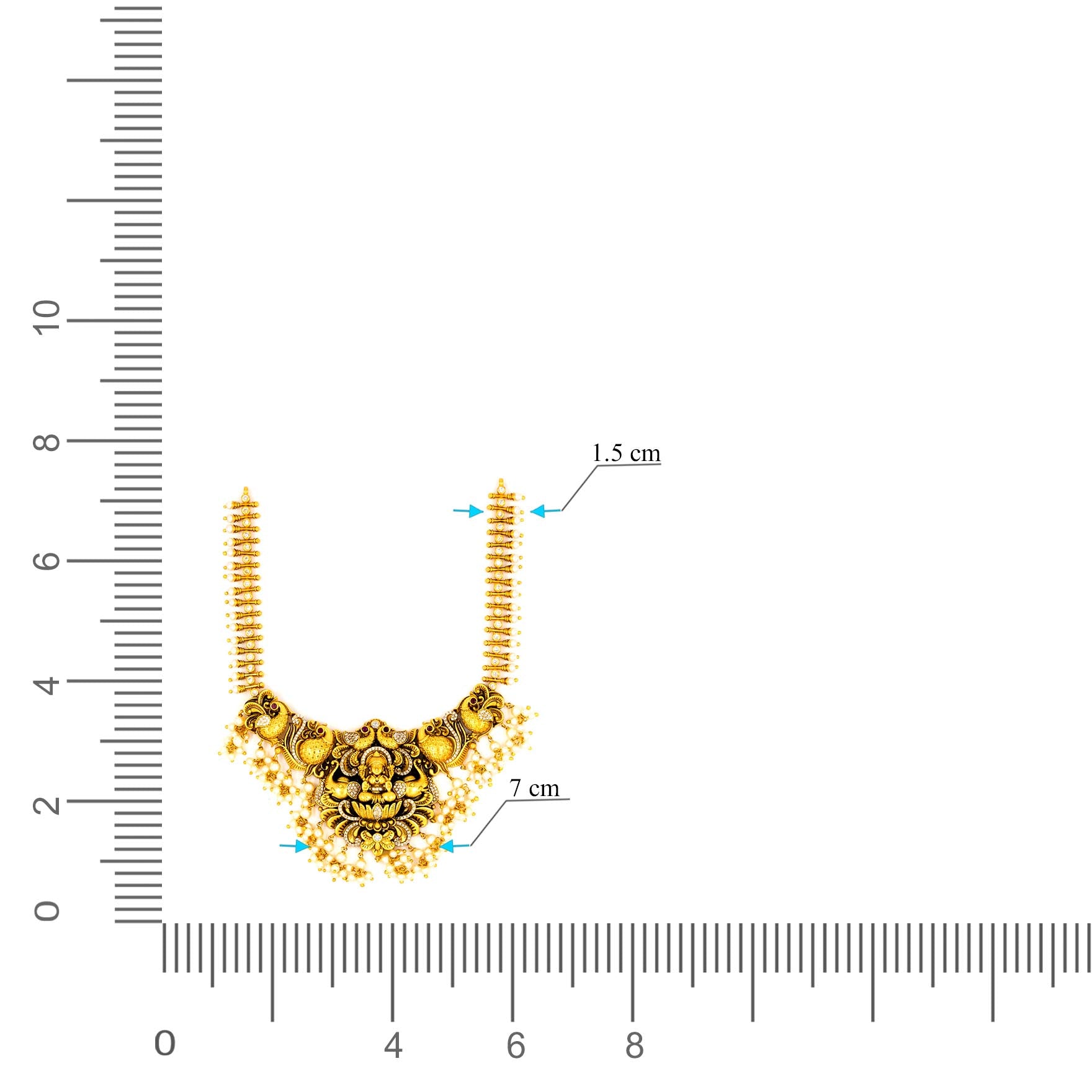 Sreshta Collection Gheru Necklace with Earrings PSGRNSSR3WR-0031, PSGRHSTSR2WR-053
