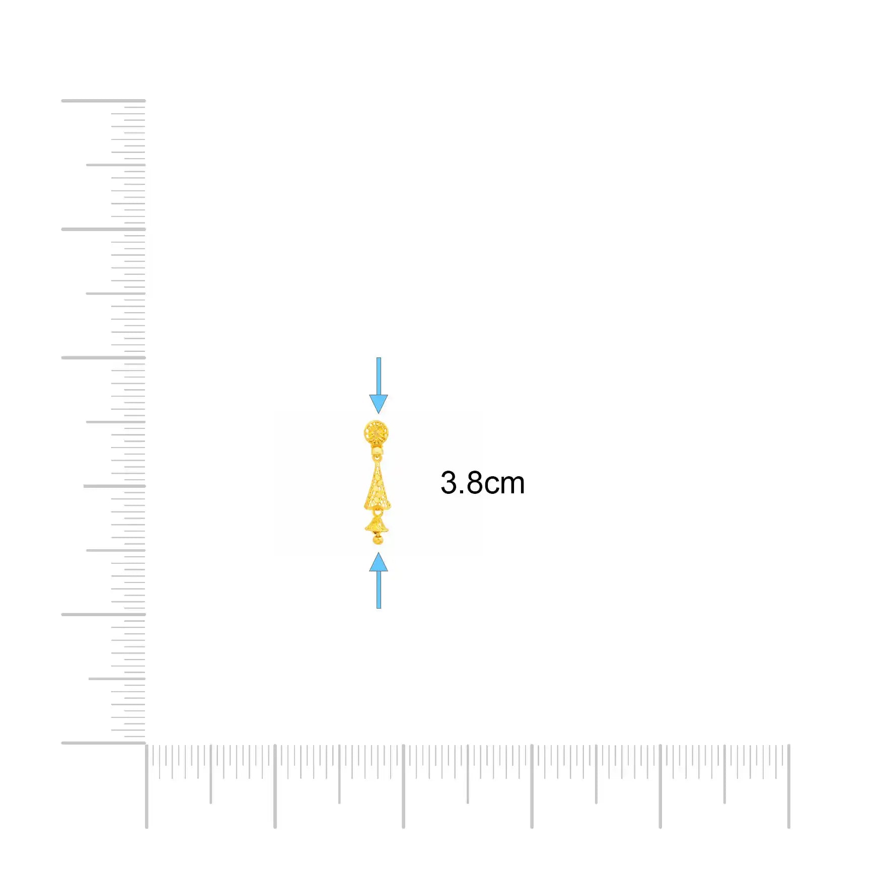 Golden Hanging Stud PGHST236-001