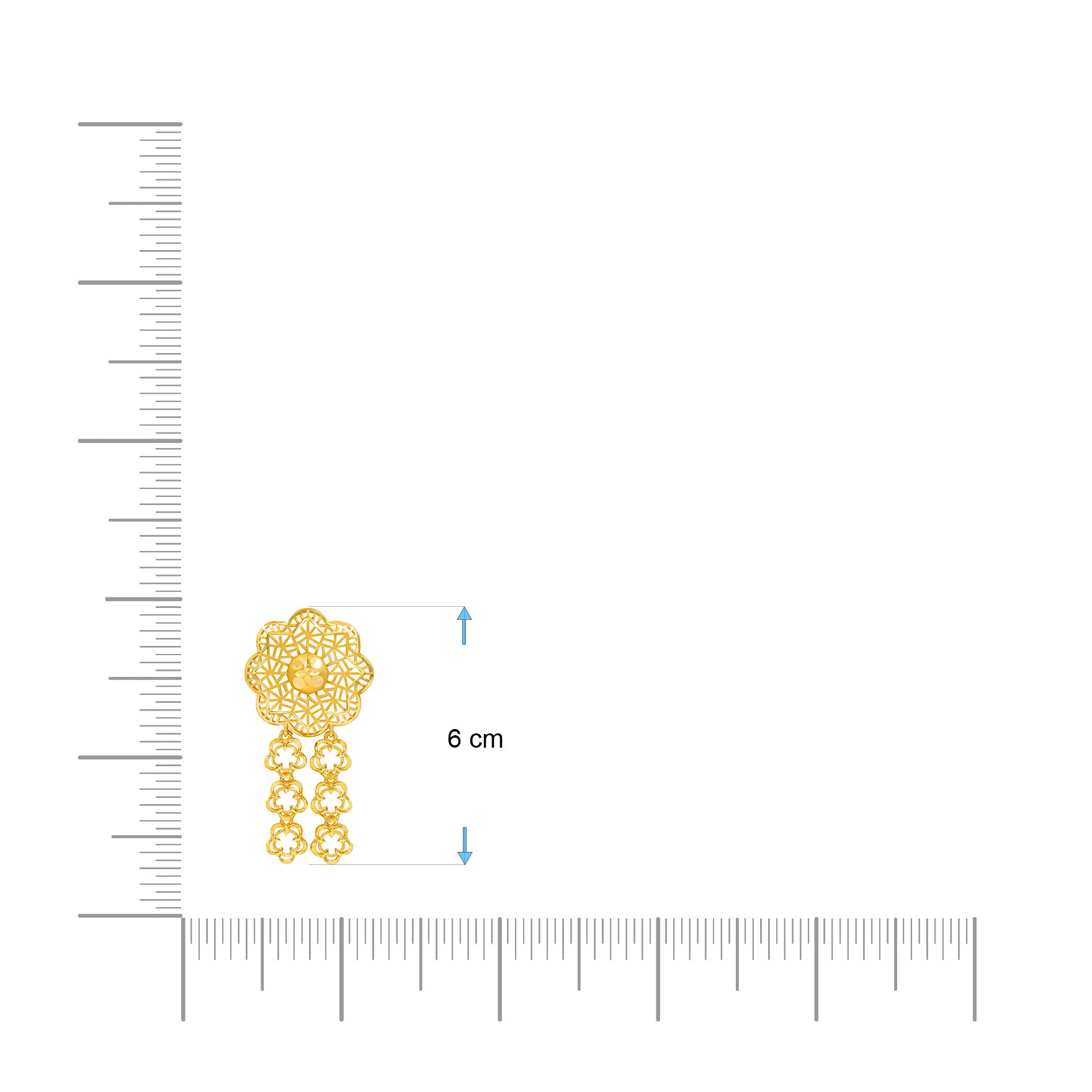 Golden Necklace with stud PGNL36-0621,PGHST19-002