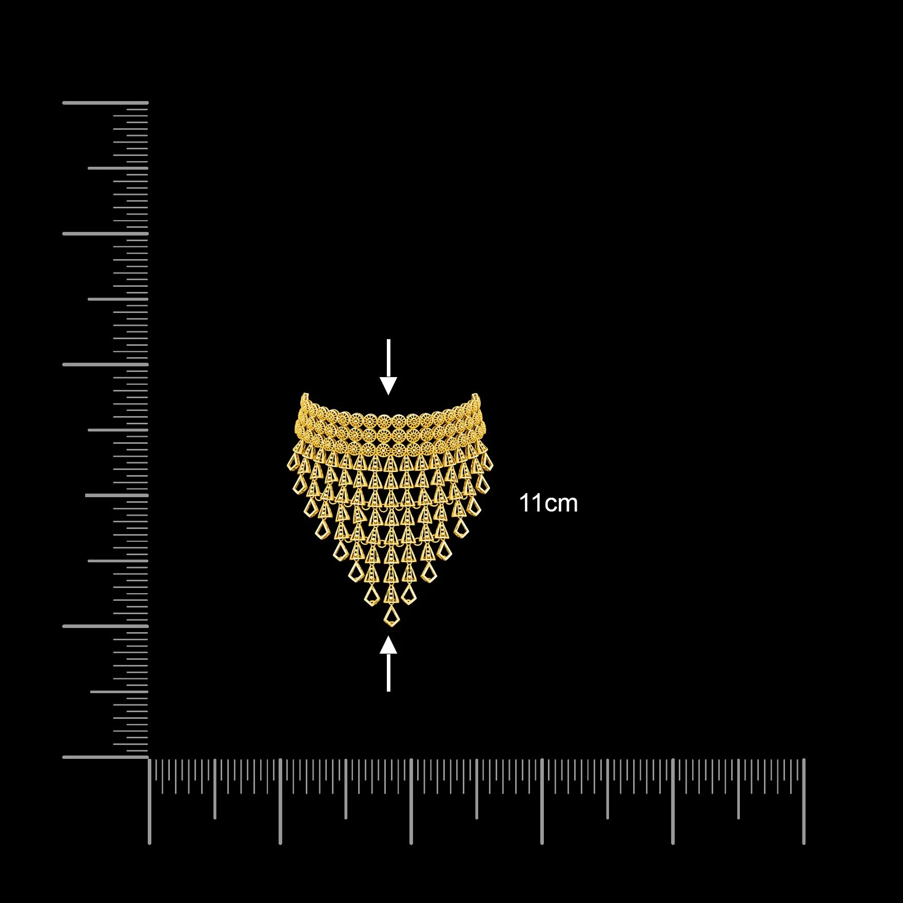 Golden Necklace Short with Golden Stud PGNS7-0301, PGHST87-061
