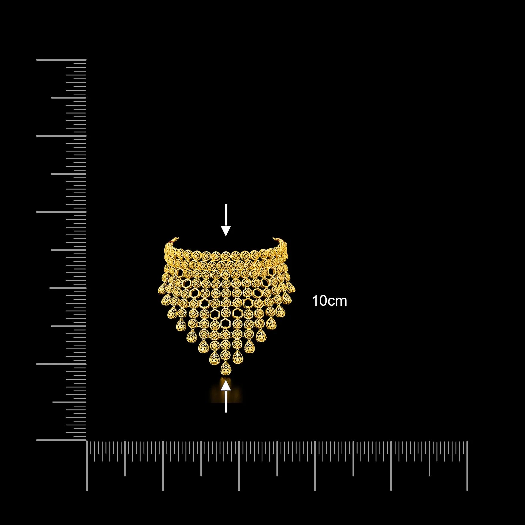 Golden Necklace Short with Golden Stud PGNS8-0301, PGHST88-061