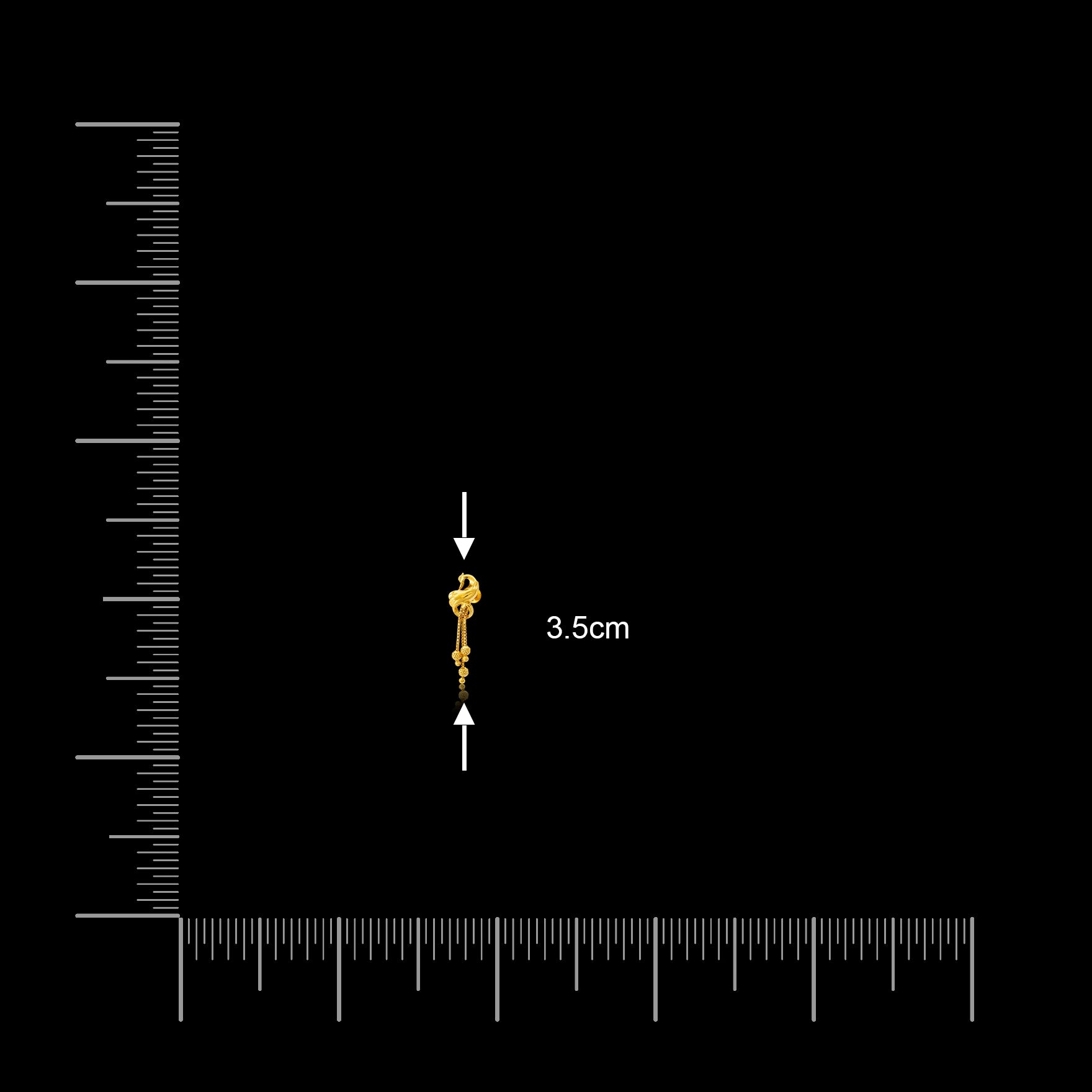 Golden Hanging Stud PGHST65-021