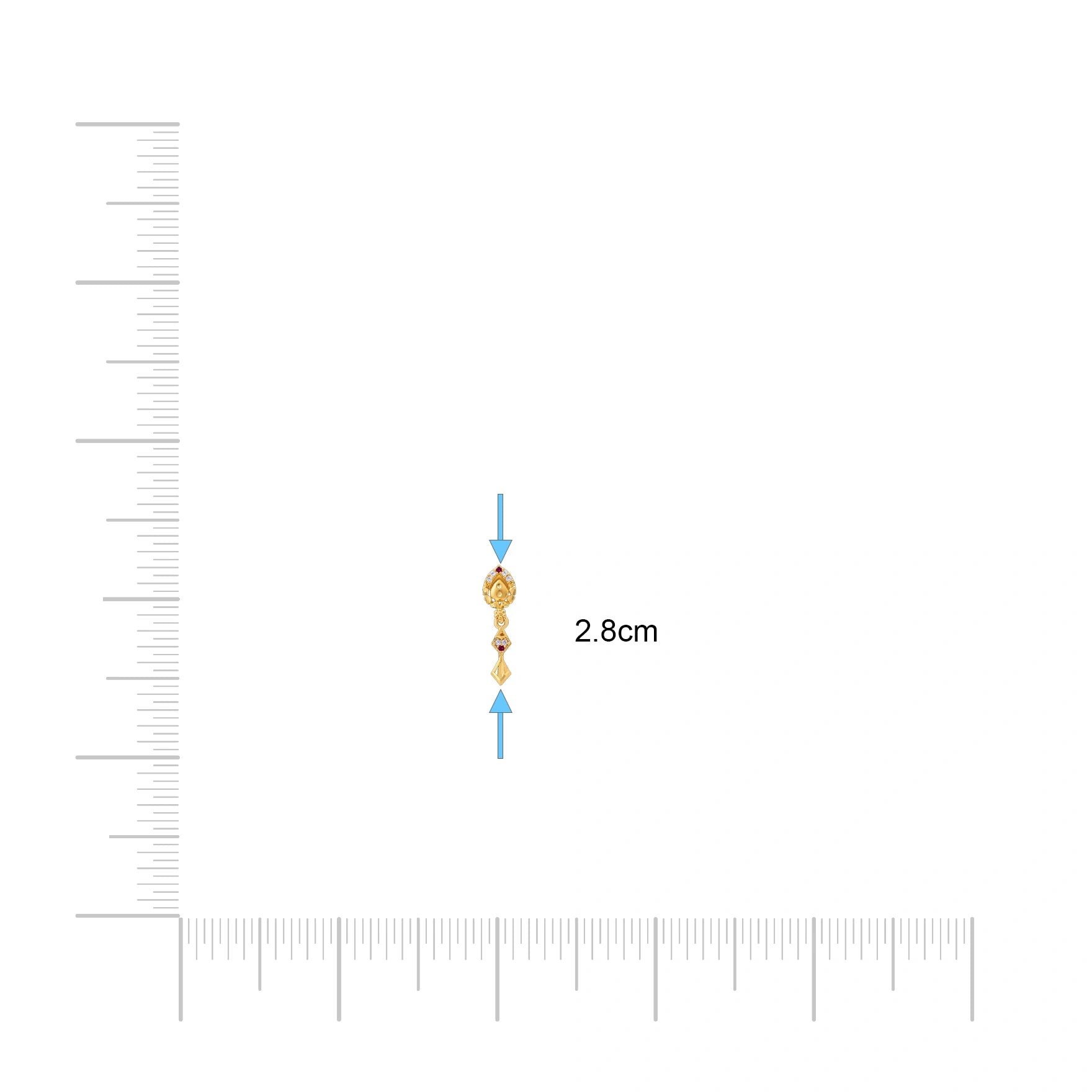 Stone Hanging Stud PSHST29WR-021