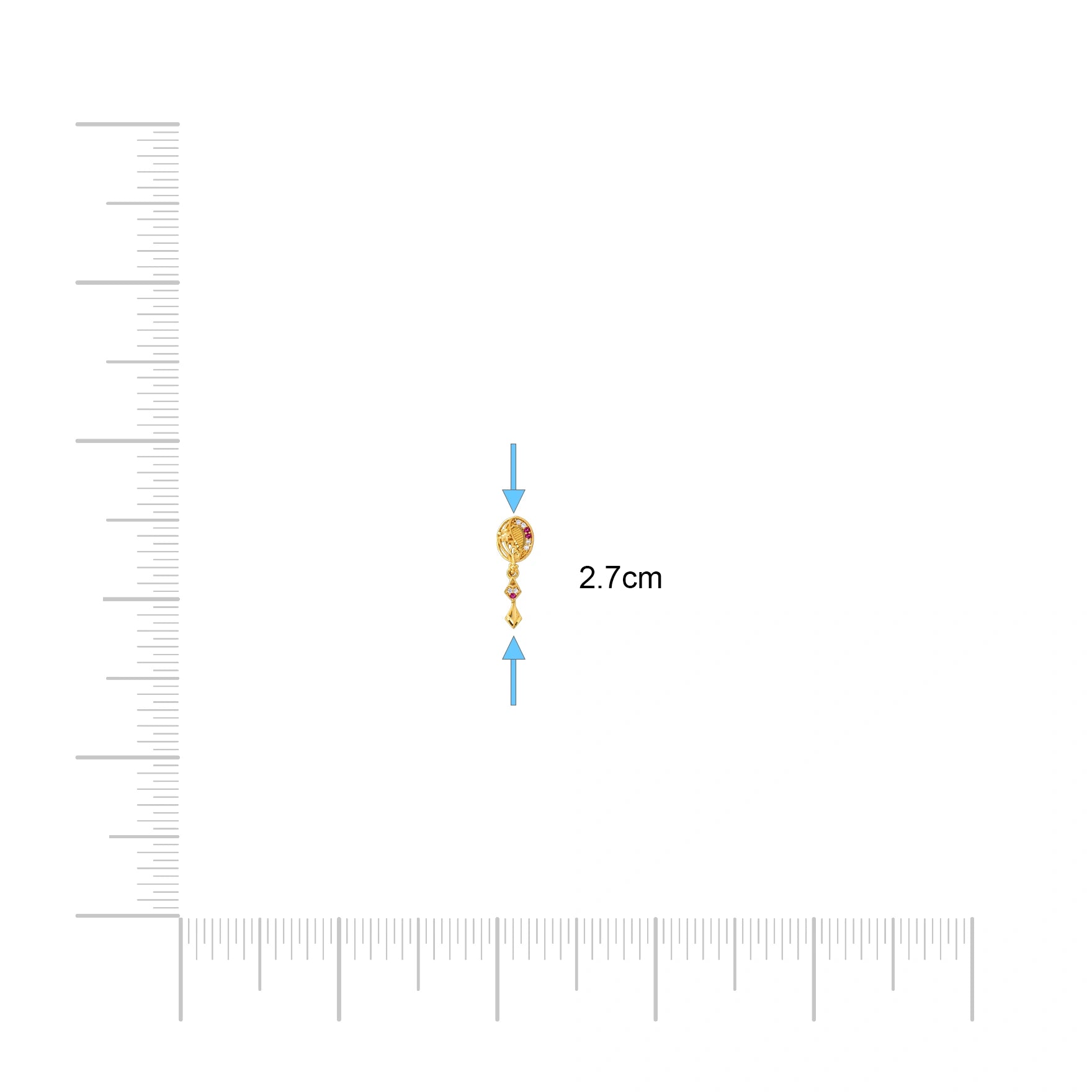 Stone Hanging Stud PSHST286WR-001