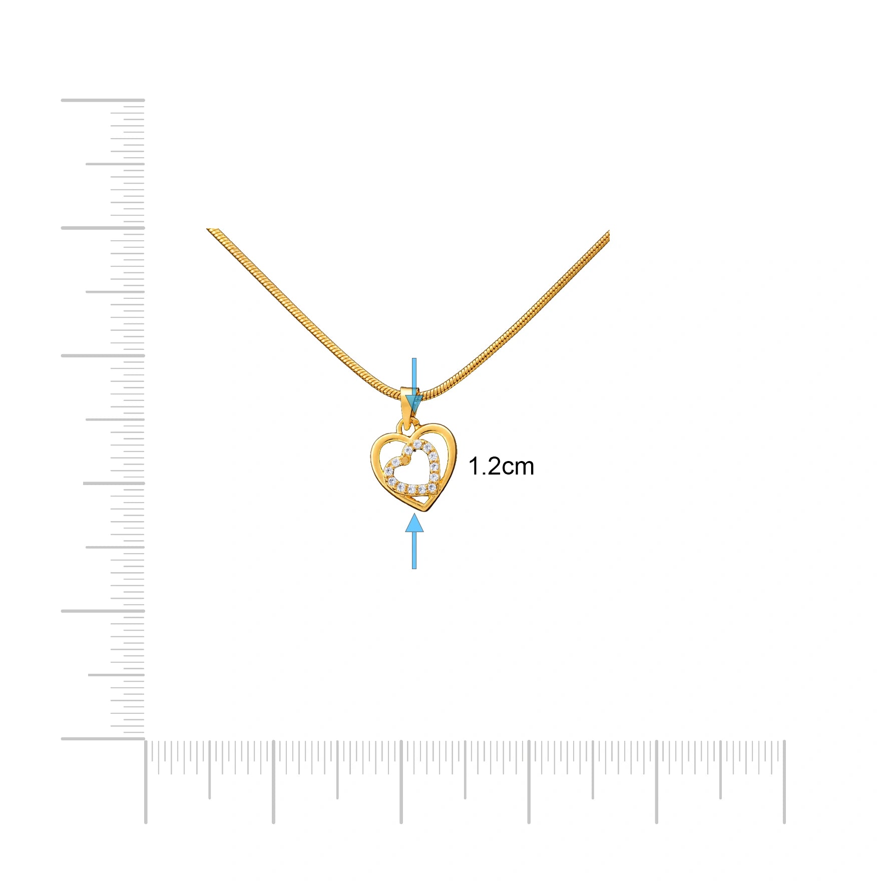 24CT Gold Layered Pendant PSLT104W-011