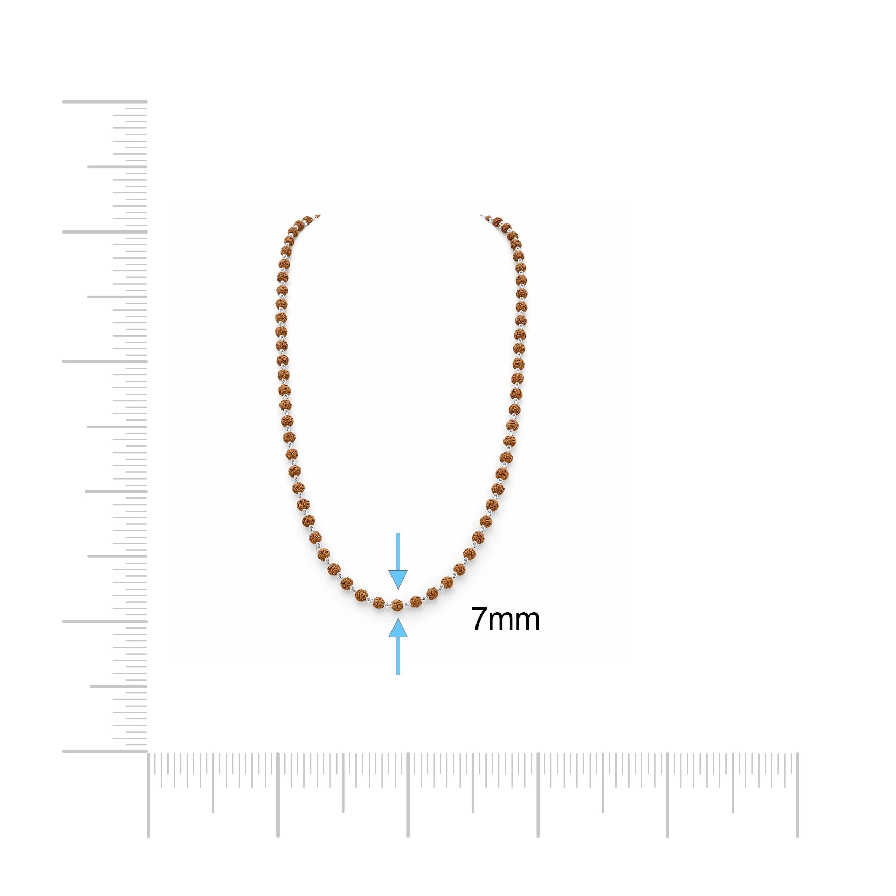 Silver Rudraksha chain MSLRUC1-008