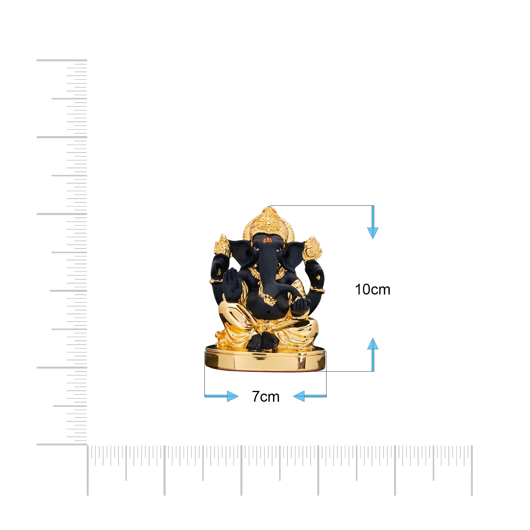 Resin & Gold-Layered Lord Ganesha Idol PIDRBG110-053