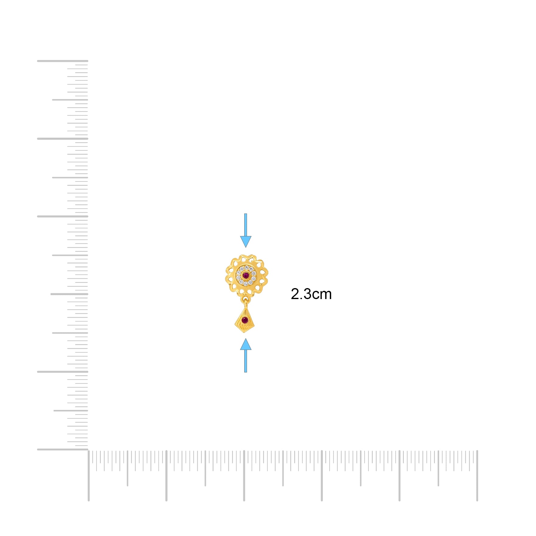 Stone Hanging Stud PSHST308WR-041