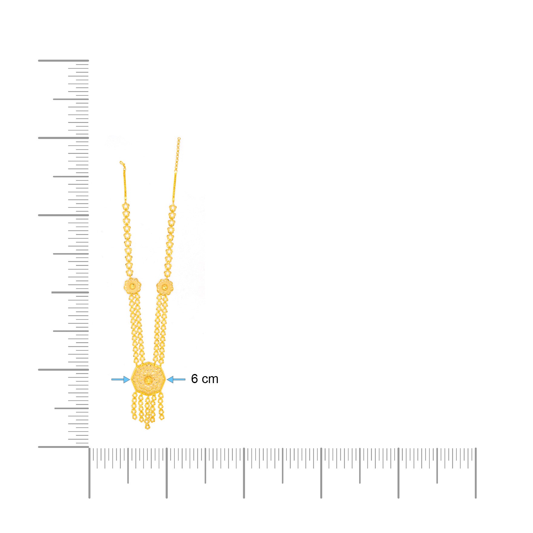 Golden Necklace with stud PGNL36-0621,PGHST19-002