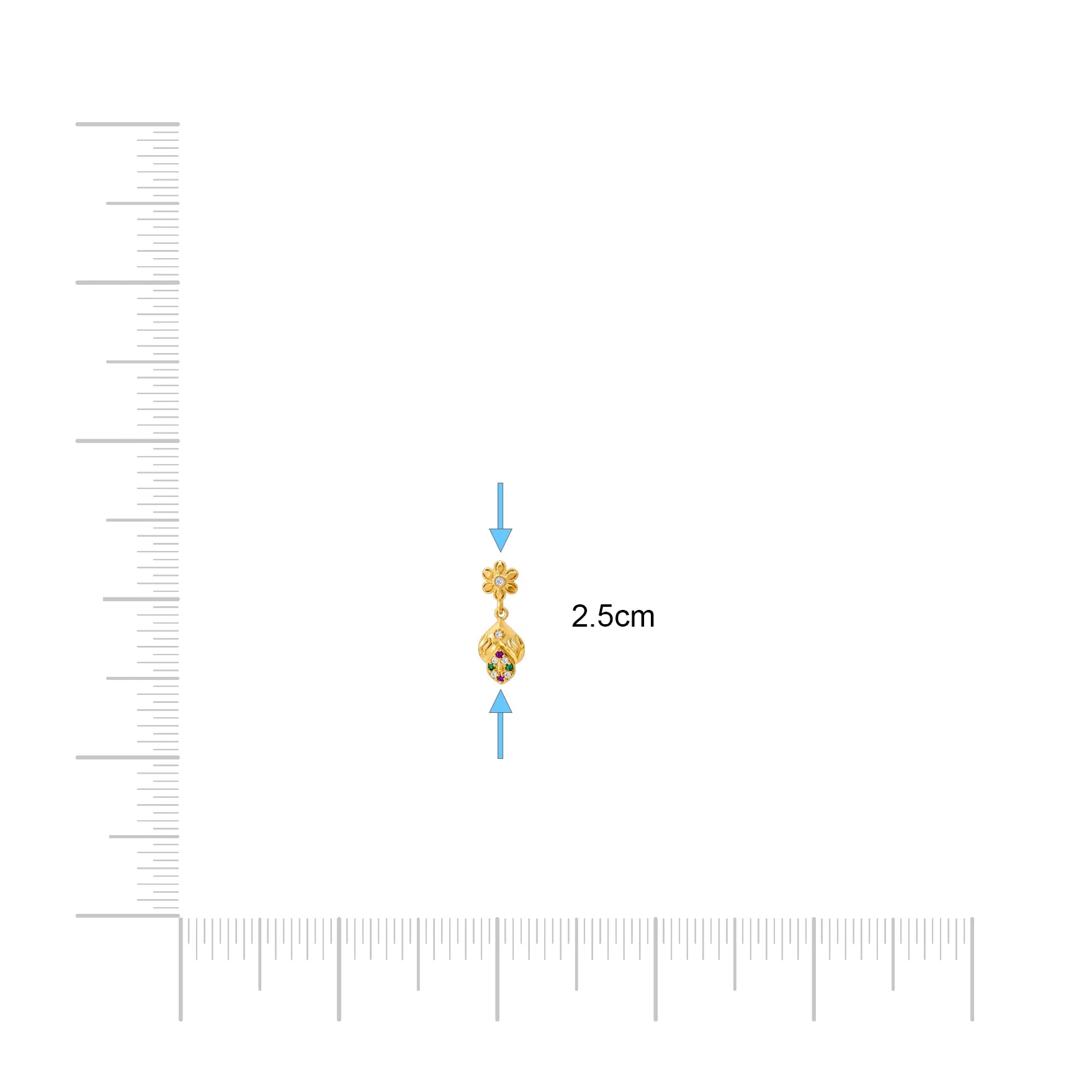 Stone Hanging Stud PSHST302WRG-041