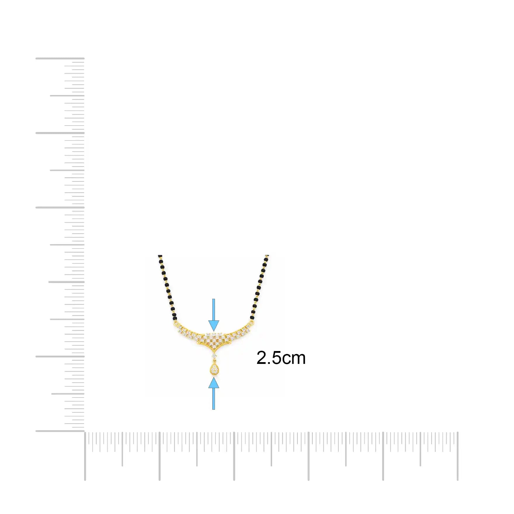 Mangalsutra Karimani Stone Necklace Medium With Stud PLKM10-004, PSHST300W-041