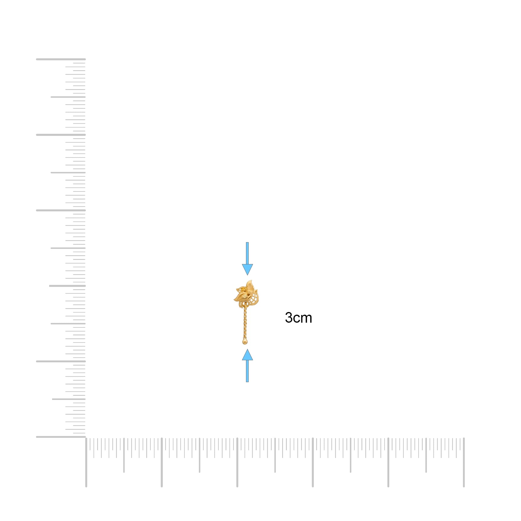 Golden Hanging Stud PGHST293-09