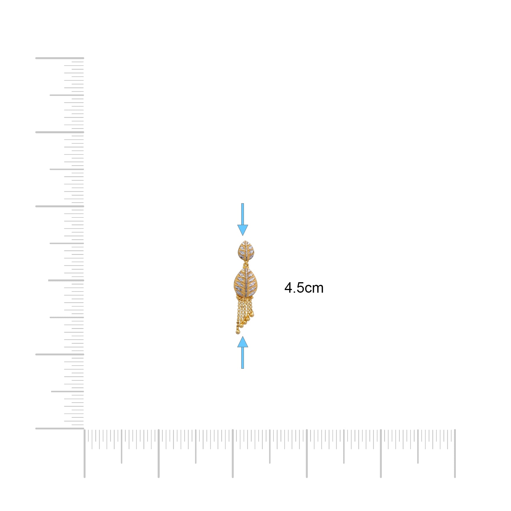 Rhodium Hanging Stud PRGHST212-051