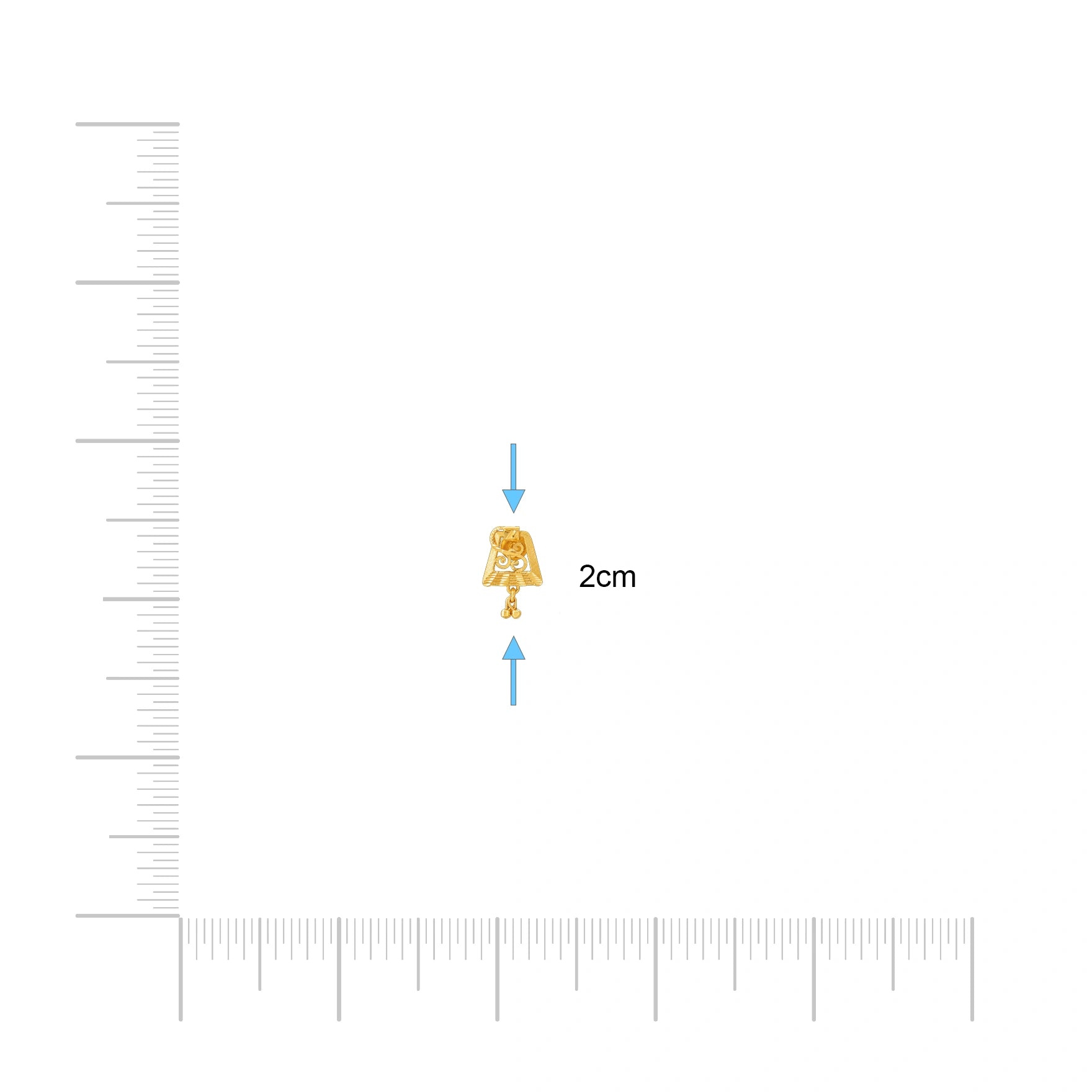 Golden Hanging Stud PGHST347-09