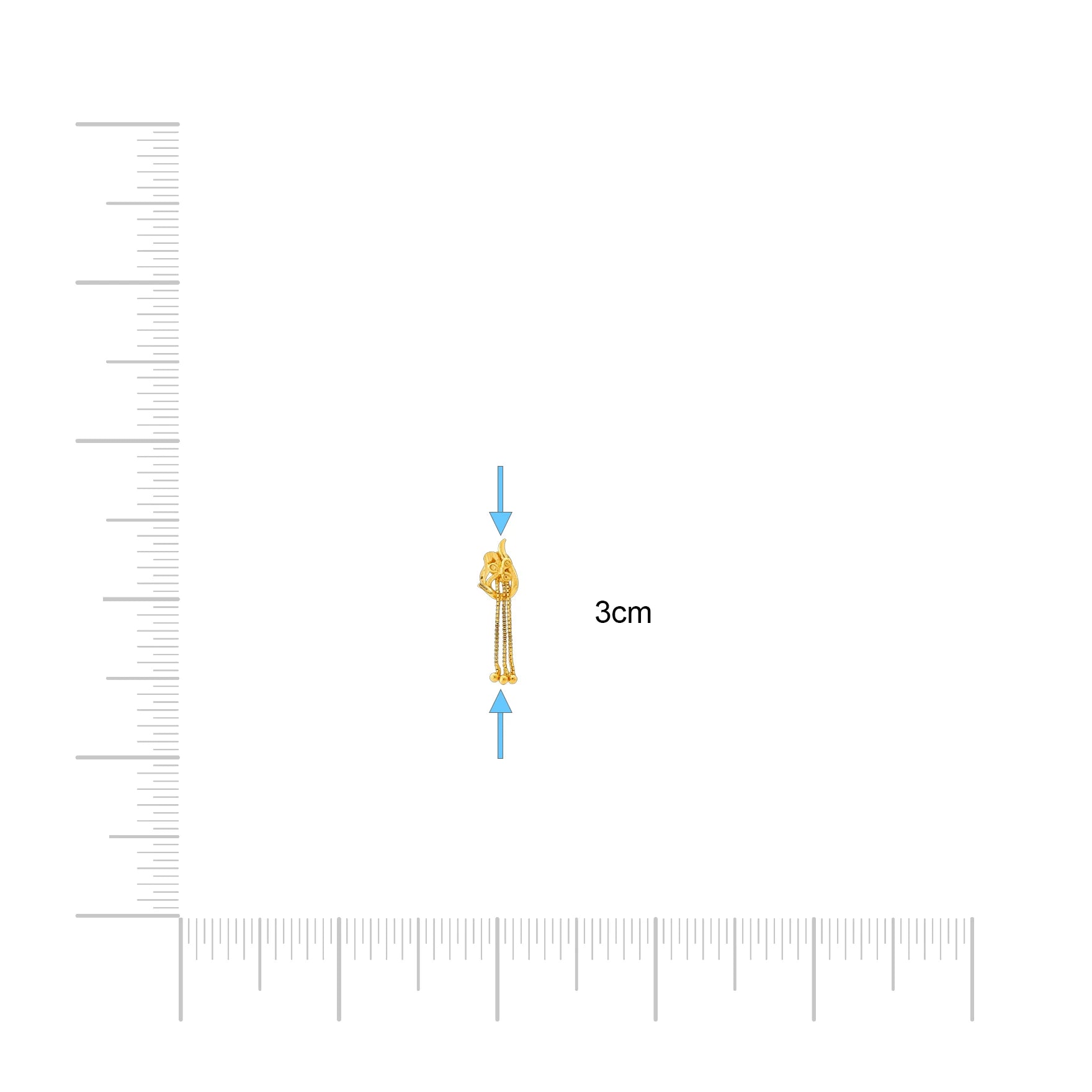 Golden Hanging Stud PGHST50-021