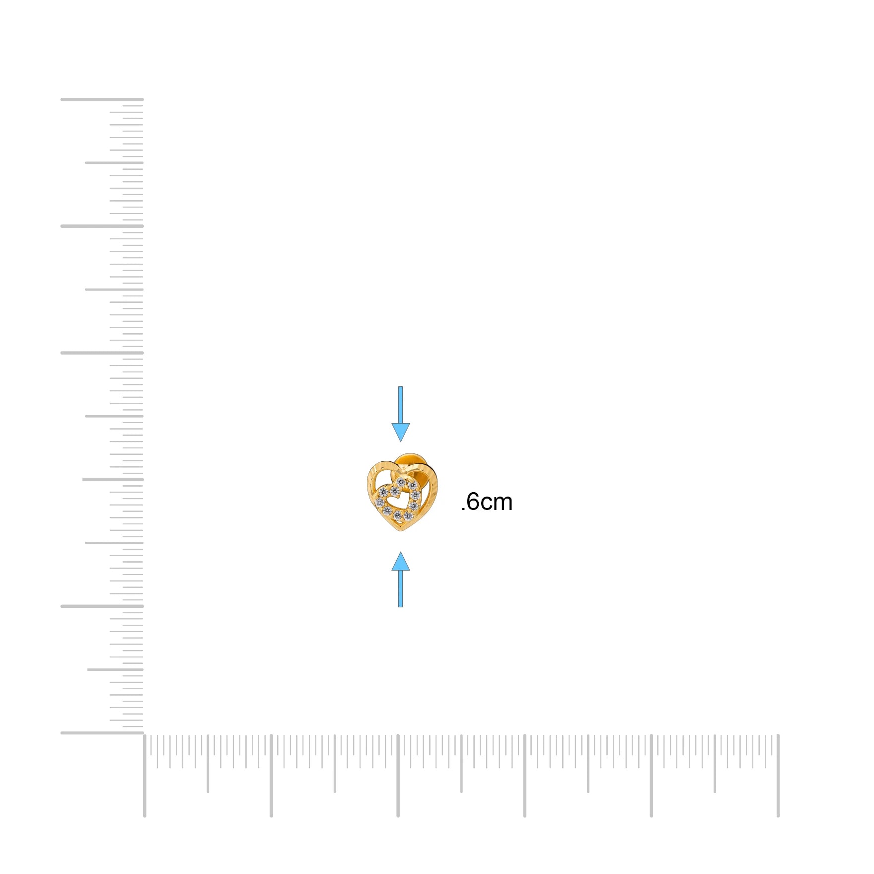Stone stud PSST591W-001