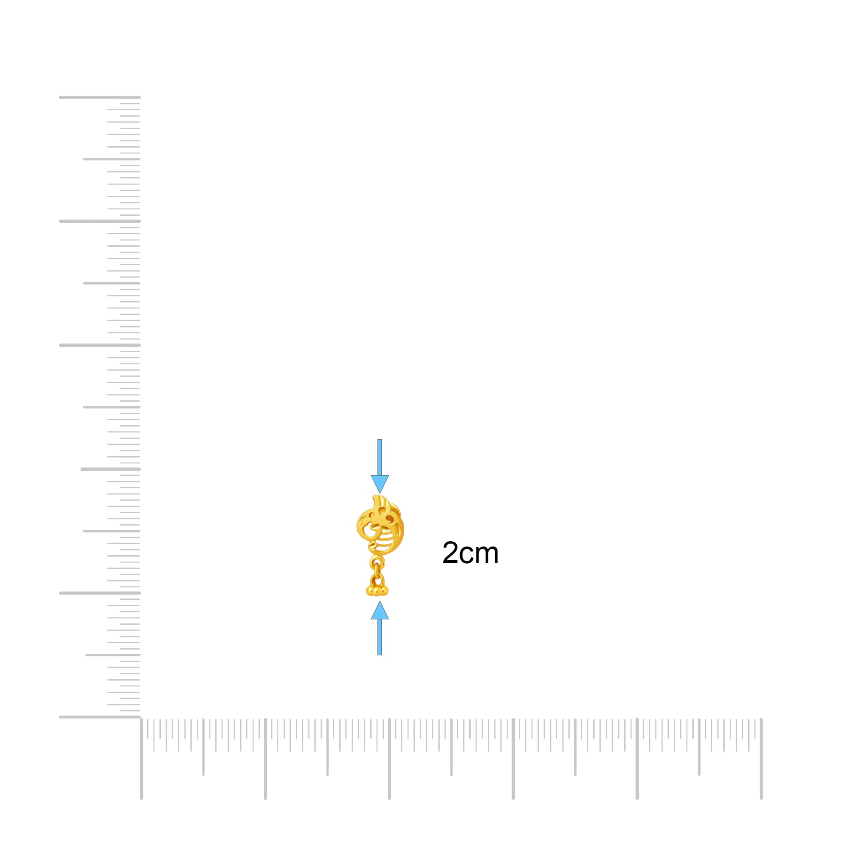 Golden Hanging Stud PGHST231-09